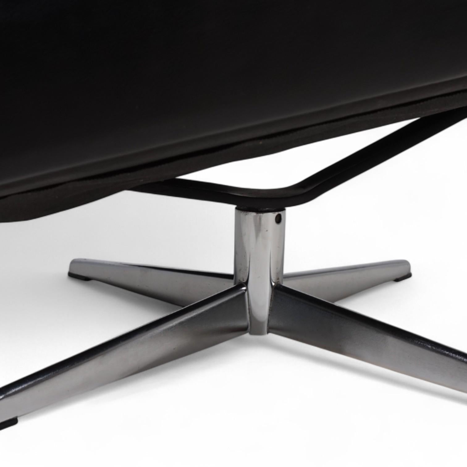 Chaise longue en cuir noir de Carl Straub, 1960 en vente 7