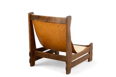 Carl Straub Highback Lounge Chair in Oak + Leather