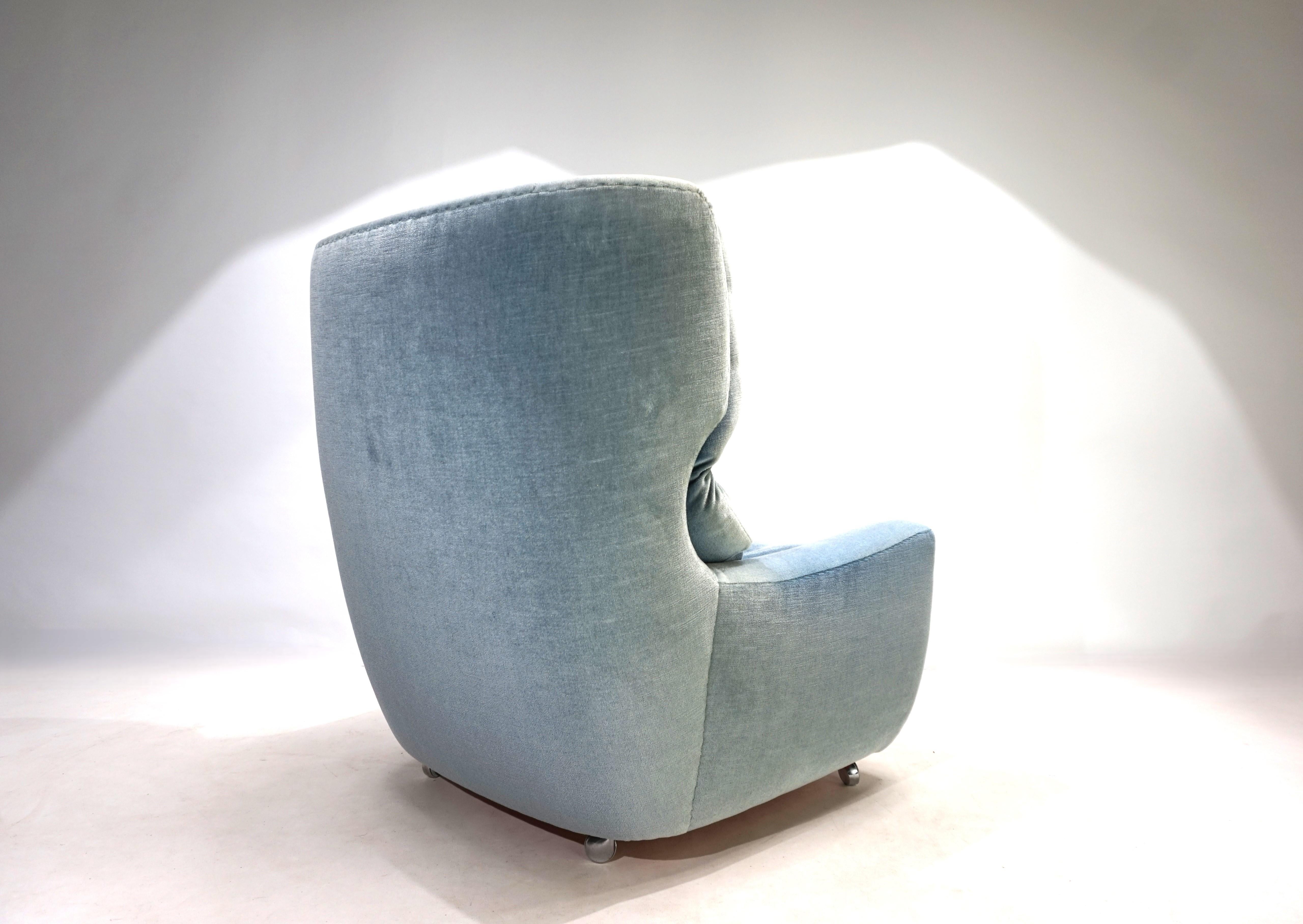 Chaise Carl Straub bleu glace, 1960 3