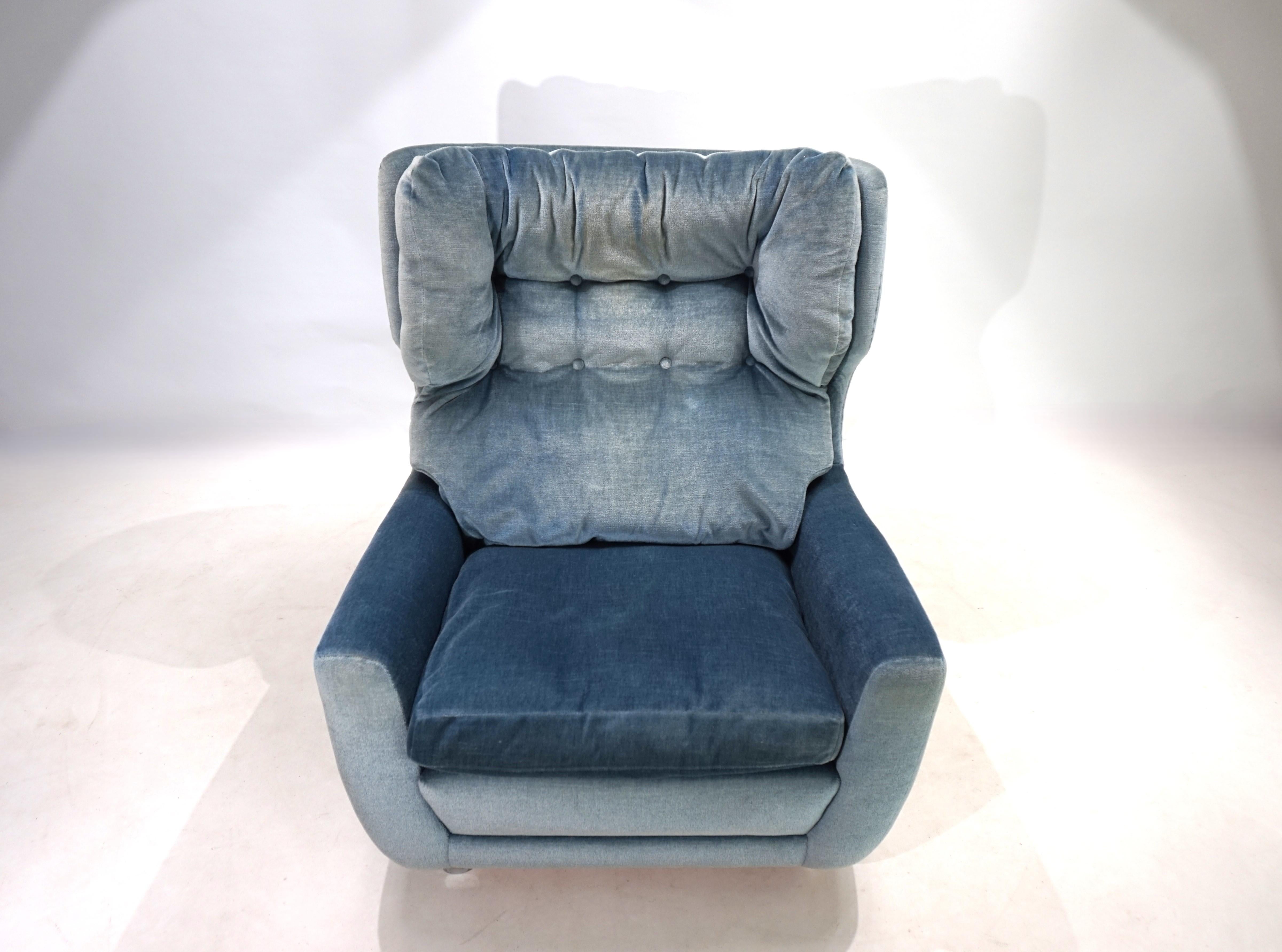 Chaise Carl Straub bleu glace, 1960 6