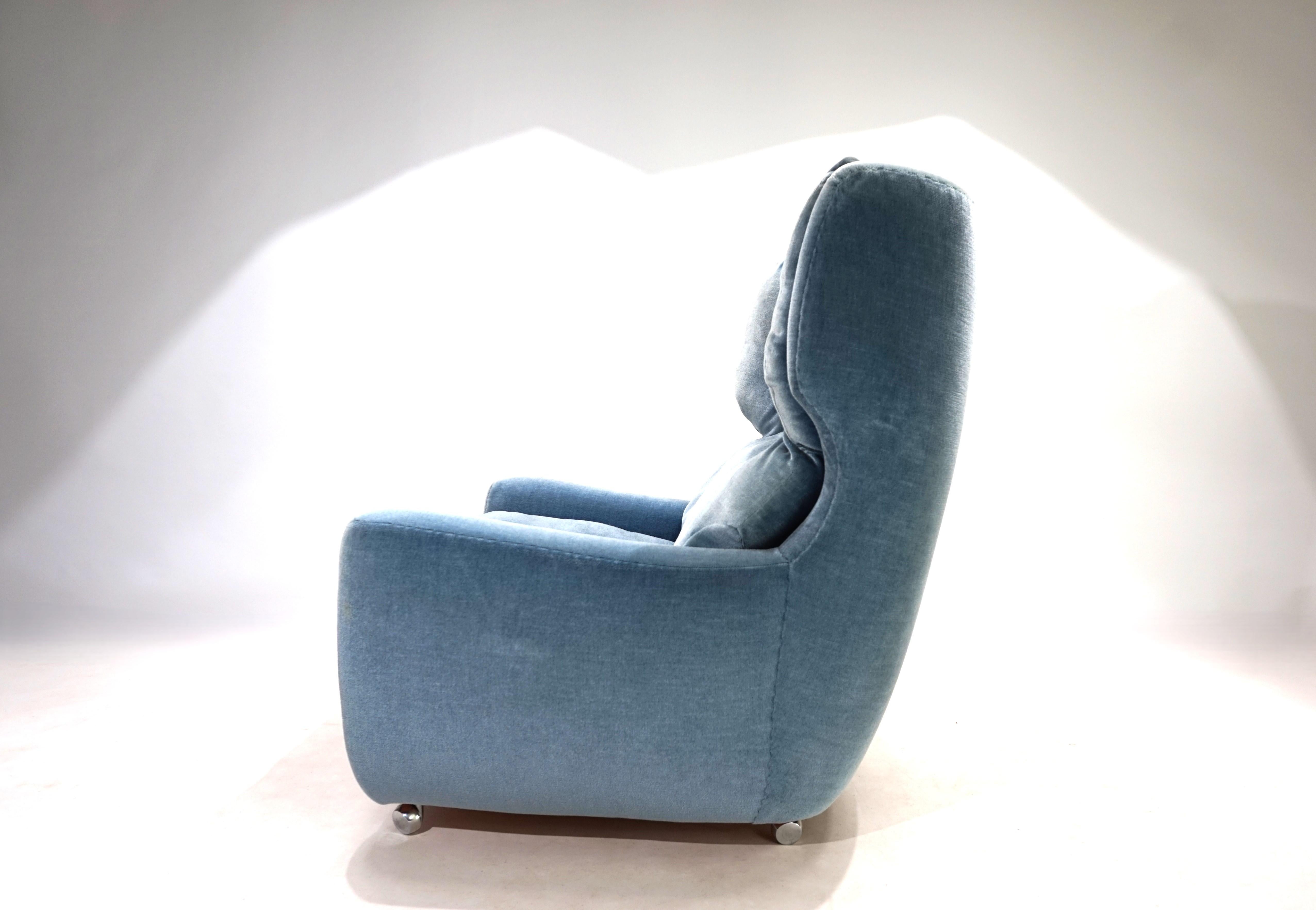 Allemand Chaise Carl Straub bleu glace, 1960