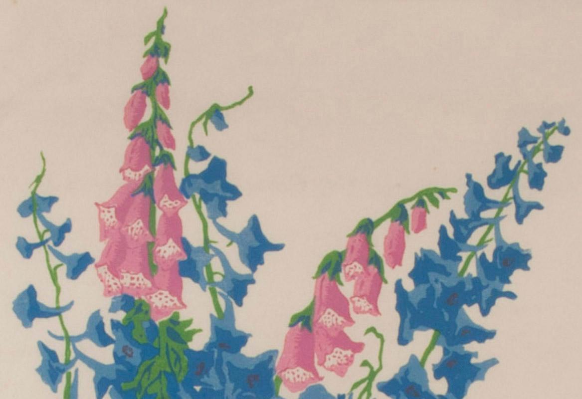 Rittersporn und Fingerhut  (Larkspur and Foxglove) - Print by Carl Thiemann