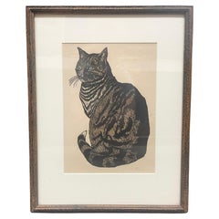 Carl Thiemann woodcut in colors, 1917, signed in Pencil.