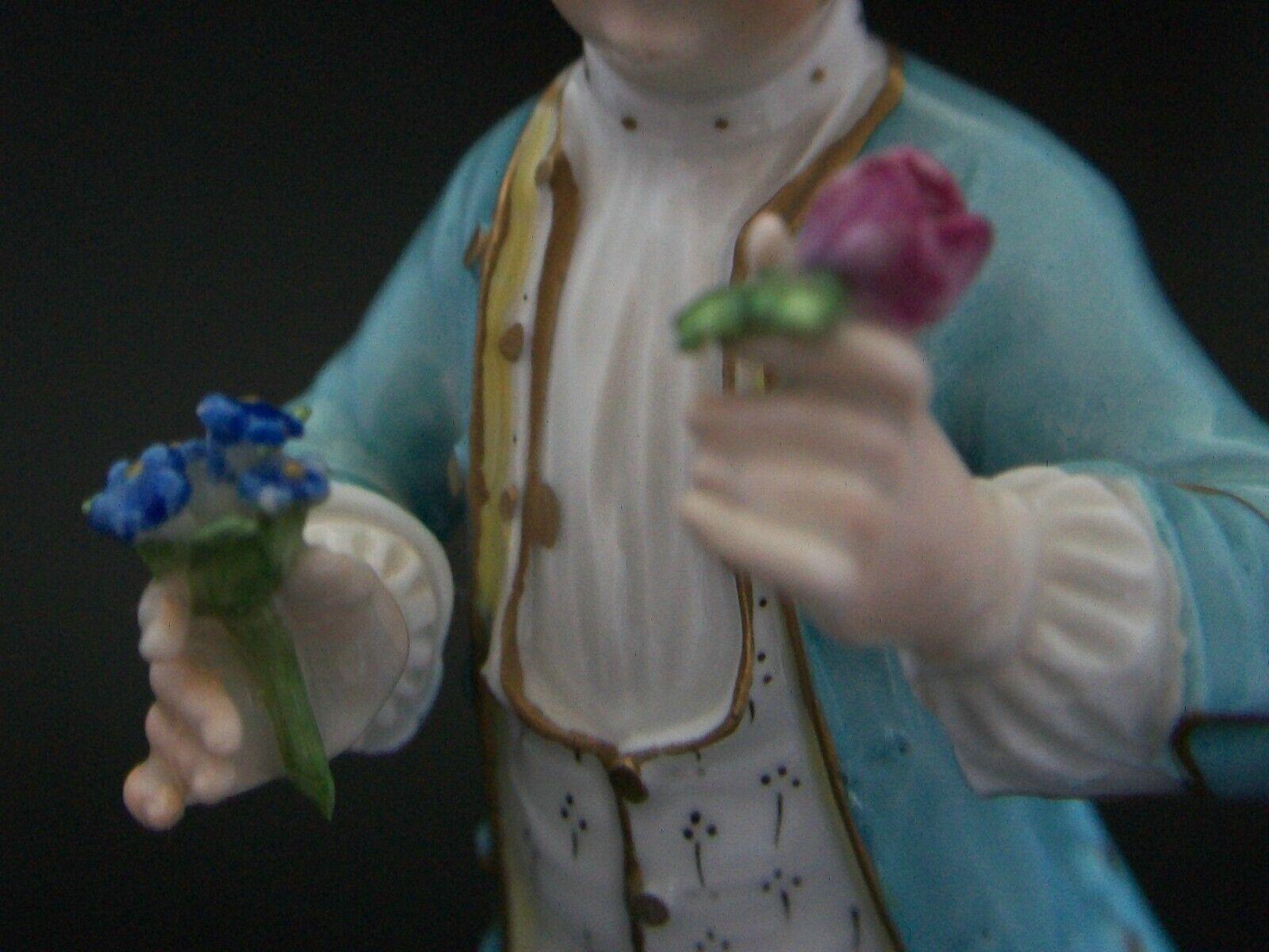 Carl Thieme, Dresden Hand Painted & Gilded Porcelain Figure, Germany, C. 1910 For Sale 3