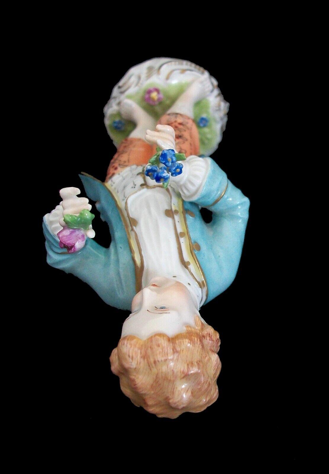 Glazed Carl Thieme, Dresden Hand Painted & Gilded Porcelain Figure, Germany, C. 1910 For Sale