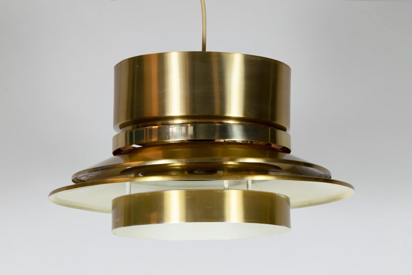 Carl Thore Brass Pendant for Granhage Metalindustri Sweden 1960s In Good Condition In Enschede, Overijssel