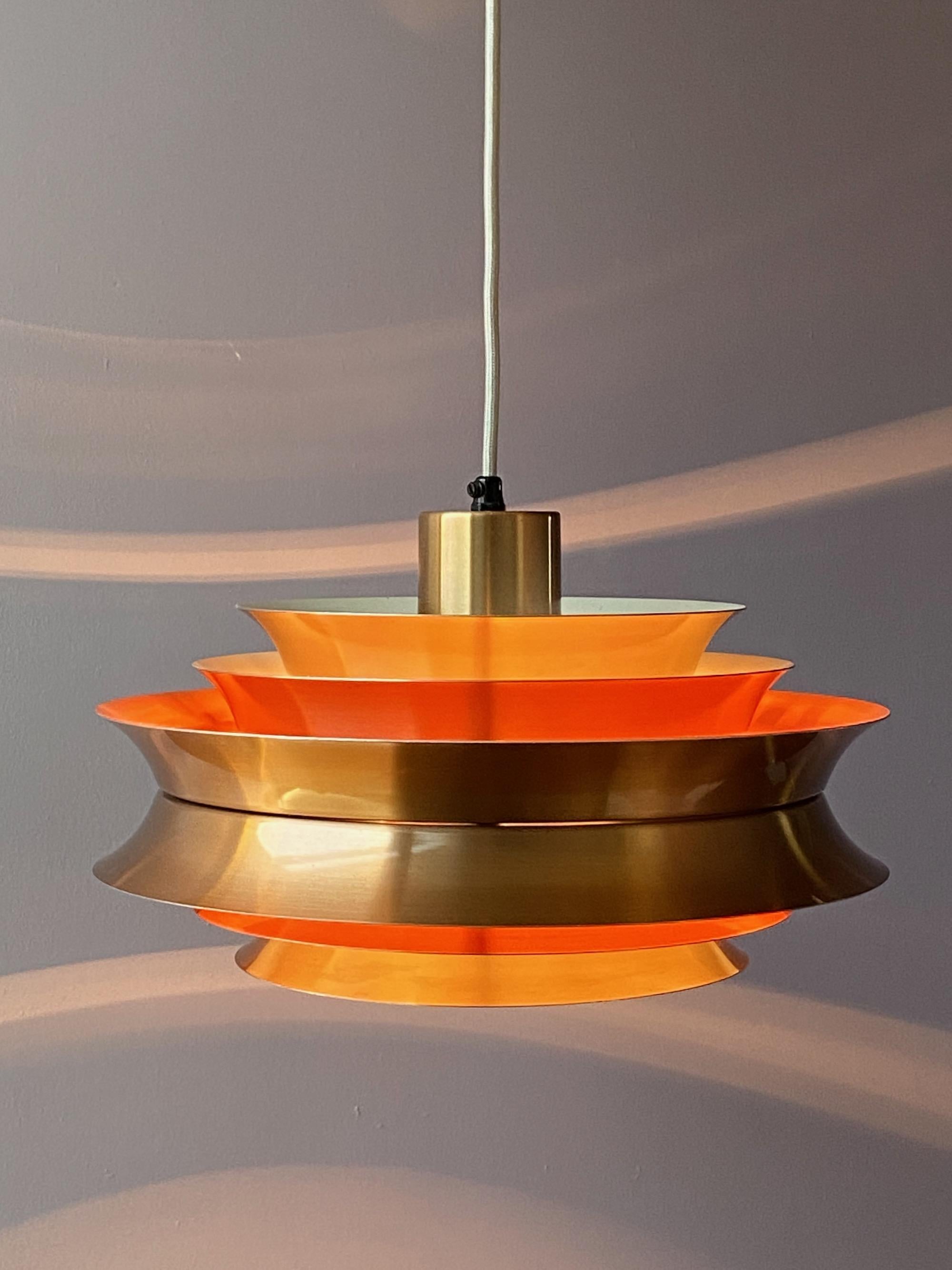 Swedish Carl Thore Pendant Lamp Trava by Granhaga Metalindustri