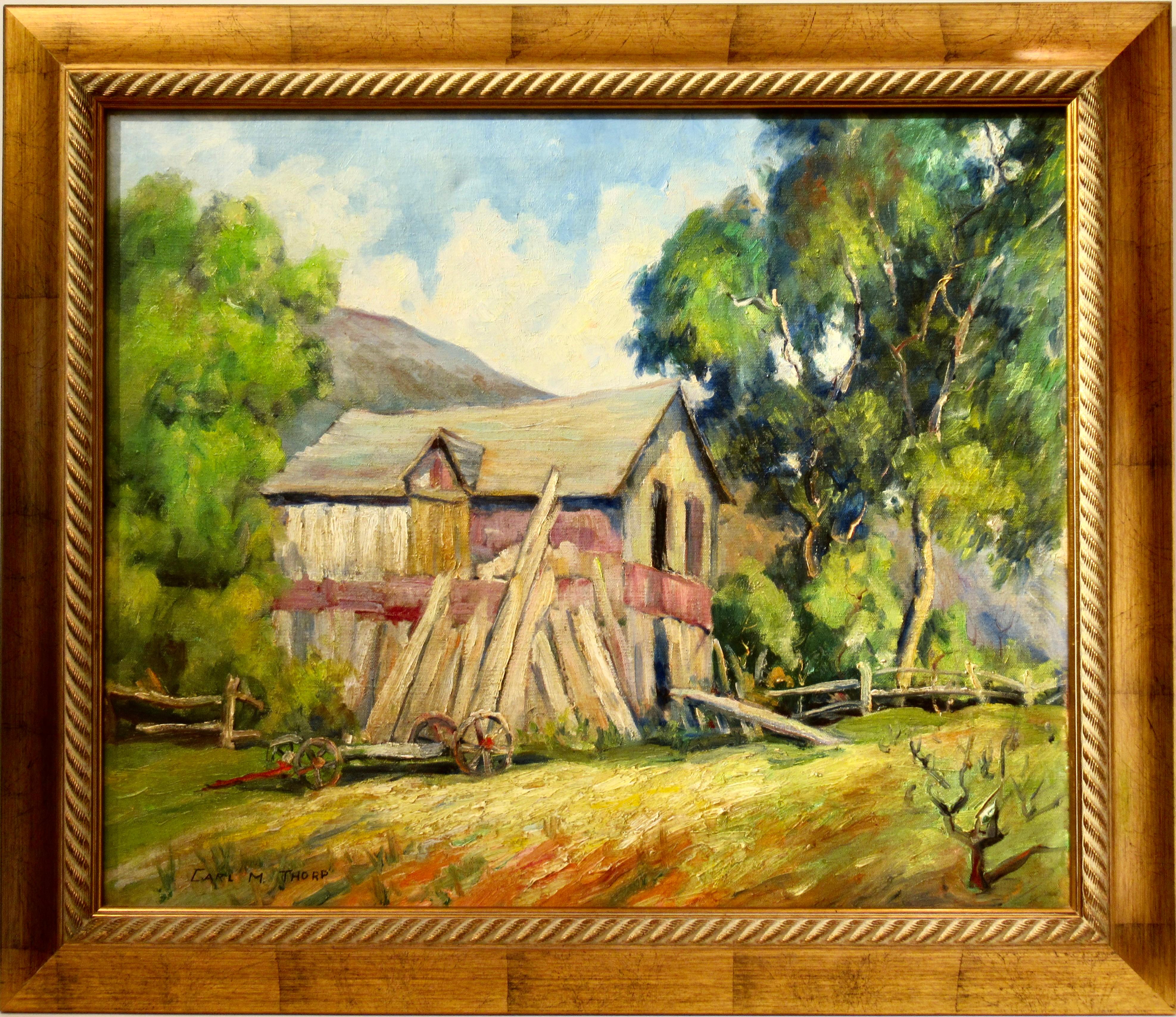Carl Thorp Figurative Painting - The Lumberjack House, Santa Cruz, Califoenia