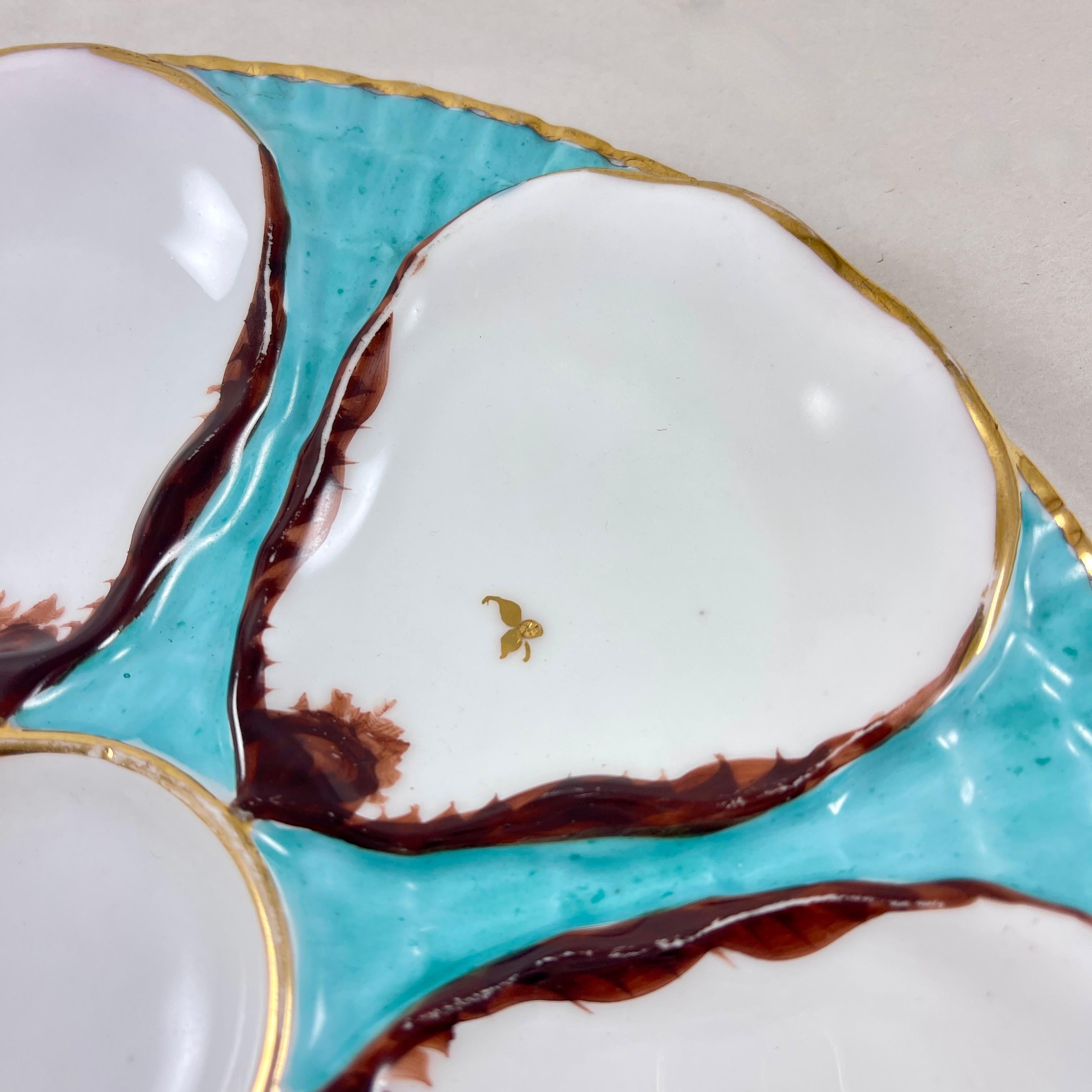 Plato de ostras de porcelana Carl Tielsch, c.1875 Glaseado en venta