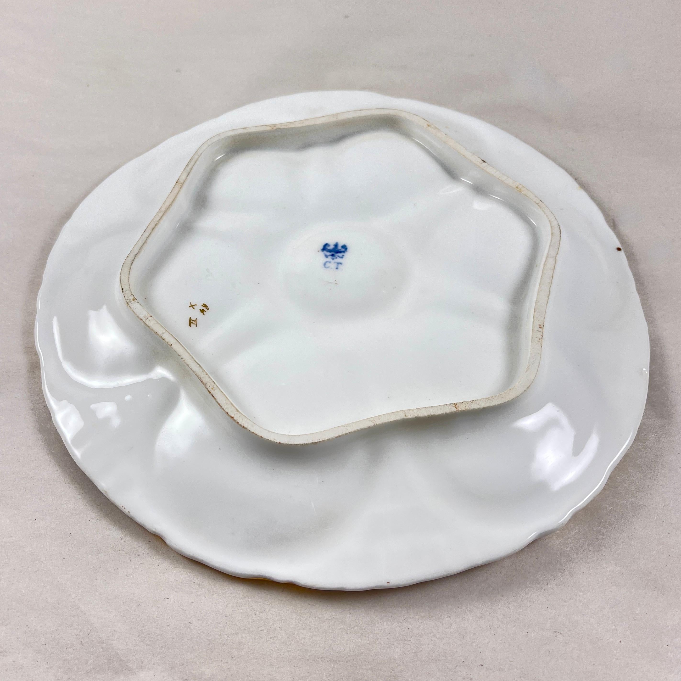 Carl Tielsch Porcelain Oyster Plate, c.1875 For Sale 1