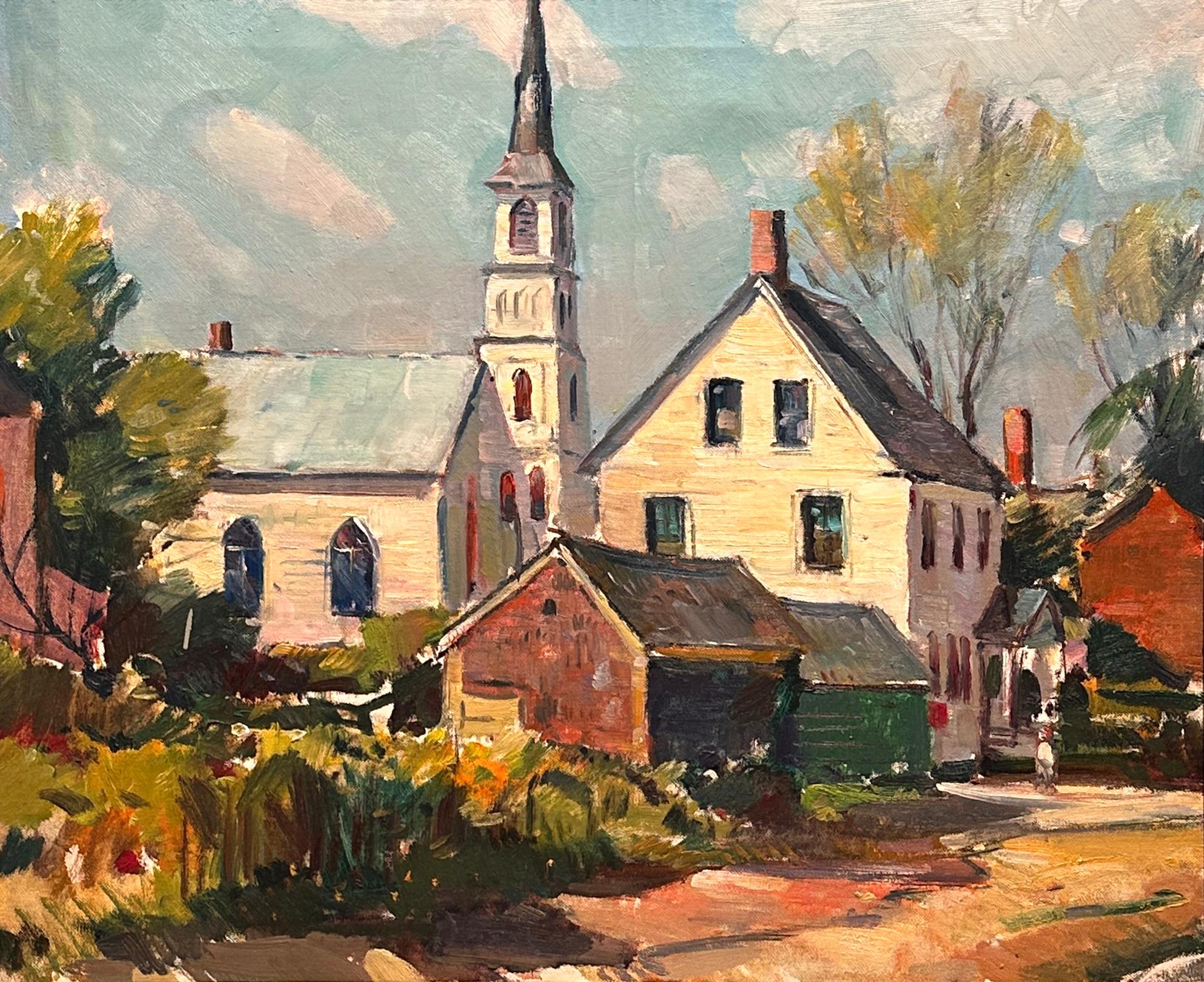 Landscape Painting di Carl W. Peters - Rochester, New York Artista, Carl Peters Scena di paesaggio