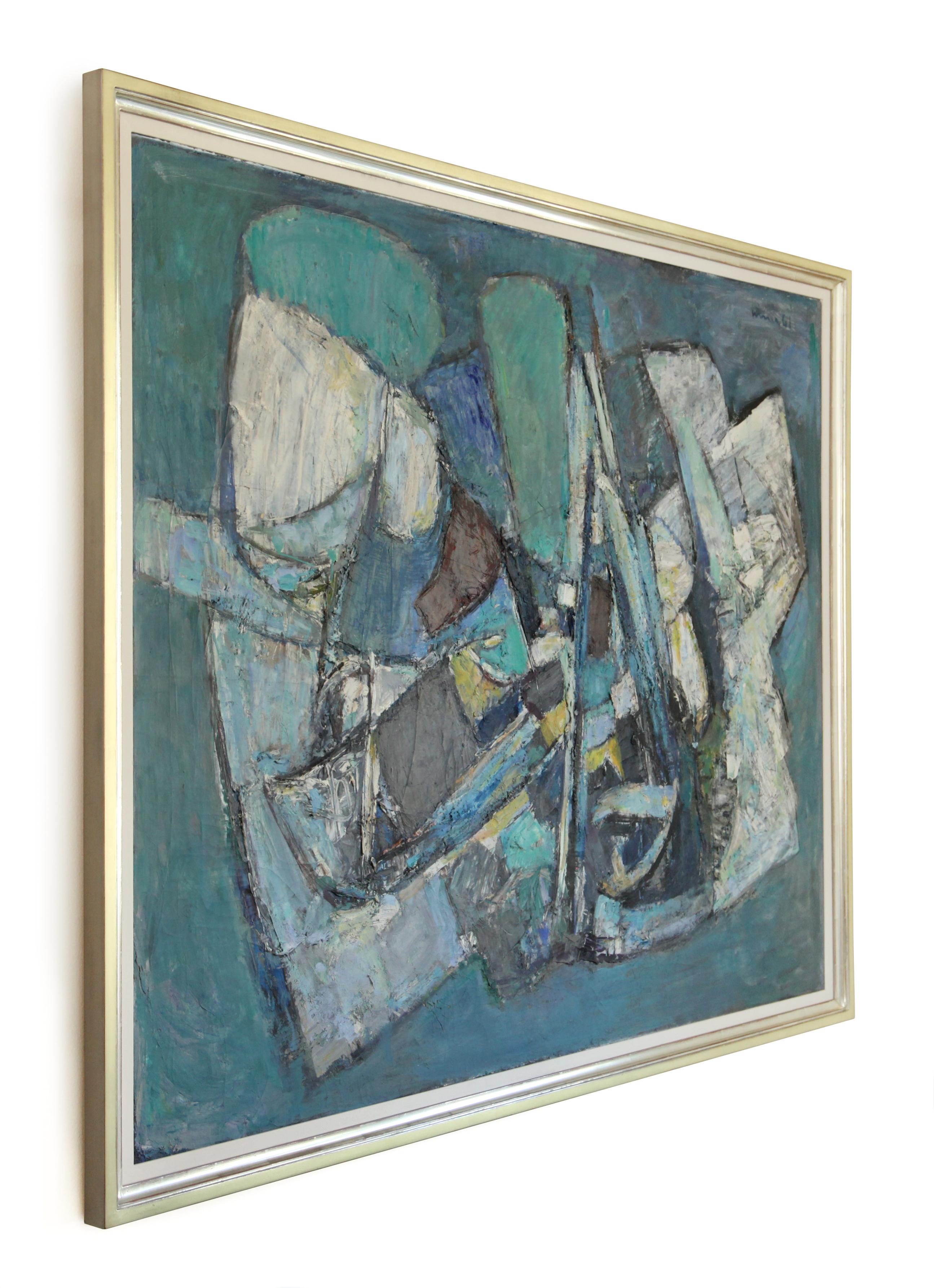 Komposition blau - Painting by Carl Walter Liner