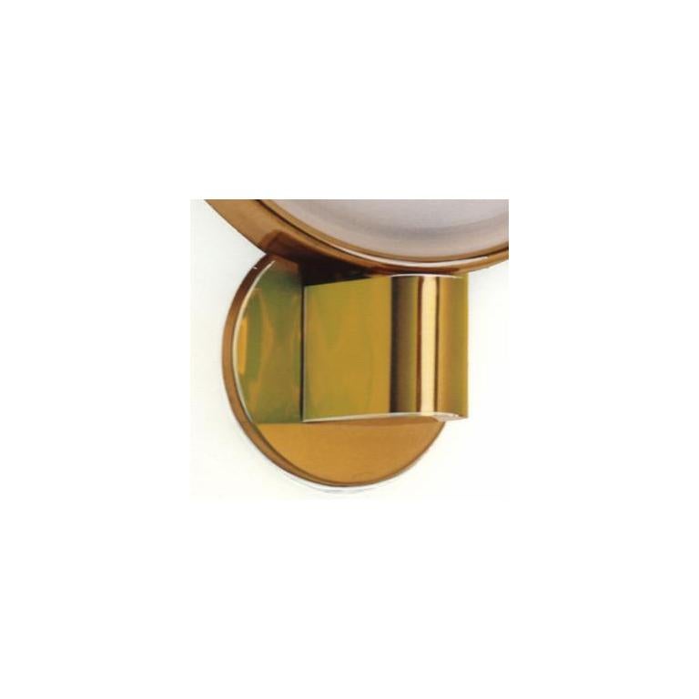 Hand-Crafted Carl Witzmann Art Deco Brass and Opaline Glass Wall Light, Re-Edition For Sale