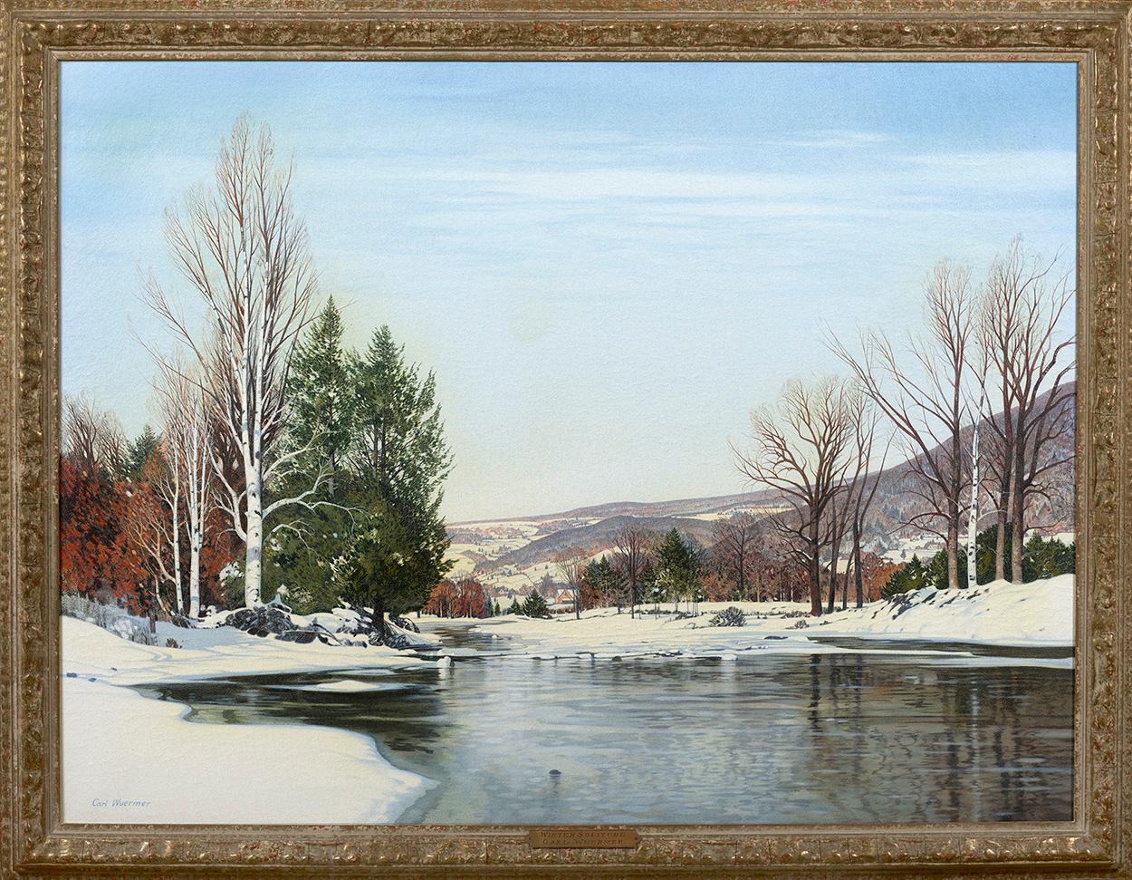 Solitudine invernale - Painting di Carl Wuermer