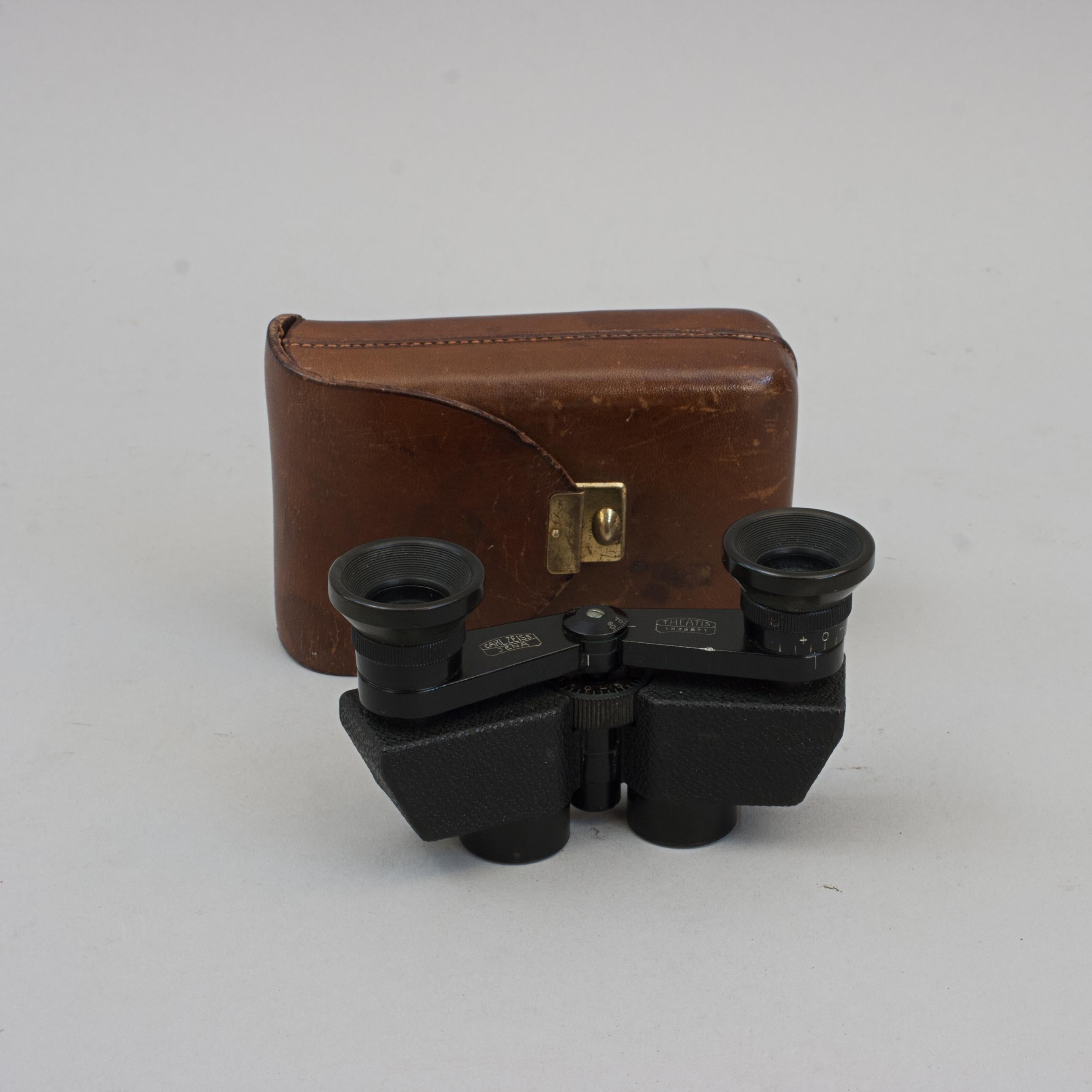 Carl Zeiss Binoculars 3.5 X 15, in Leather Case For Sale 3