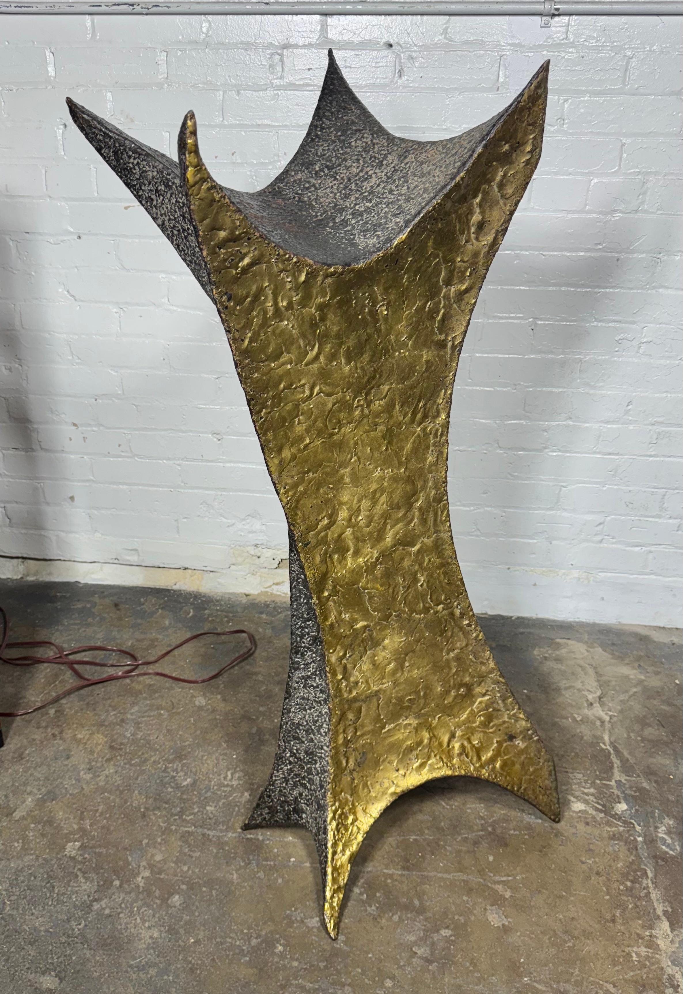 American Carl Zollo (R.I.T.) Brutalist Melt Weld Cocktail Table / Sculpture For Sale