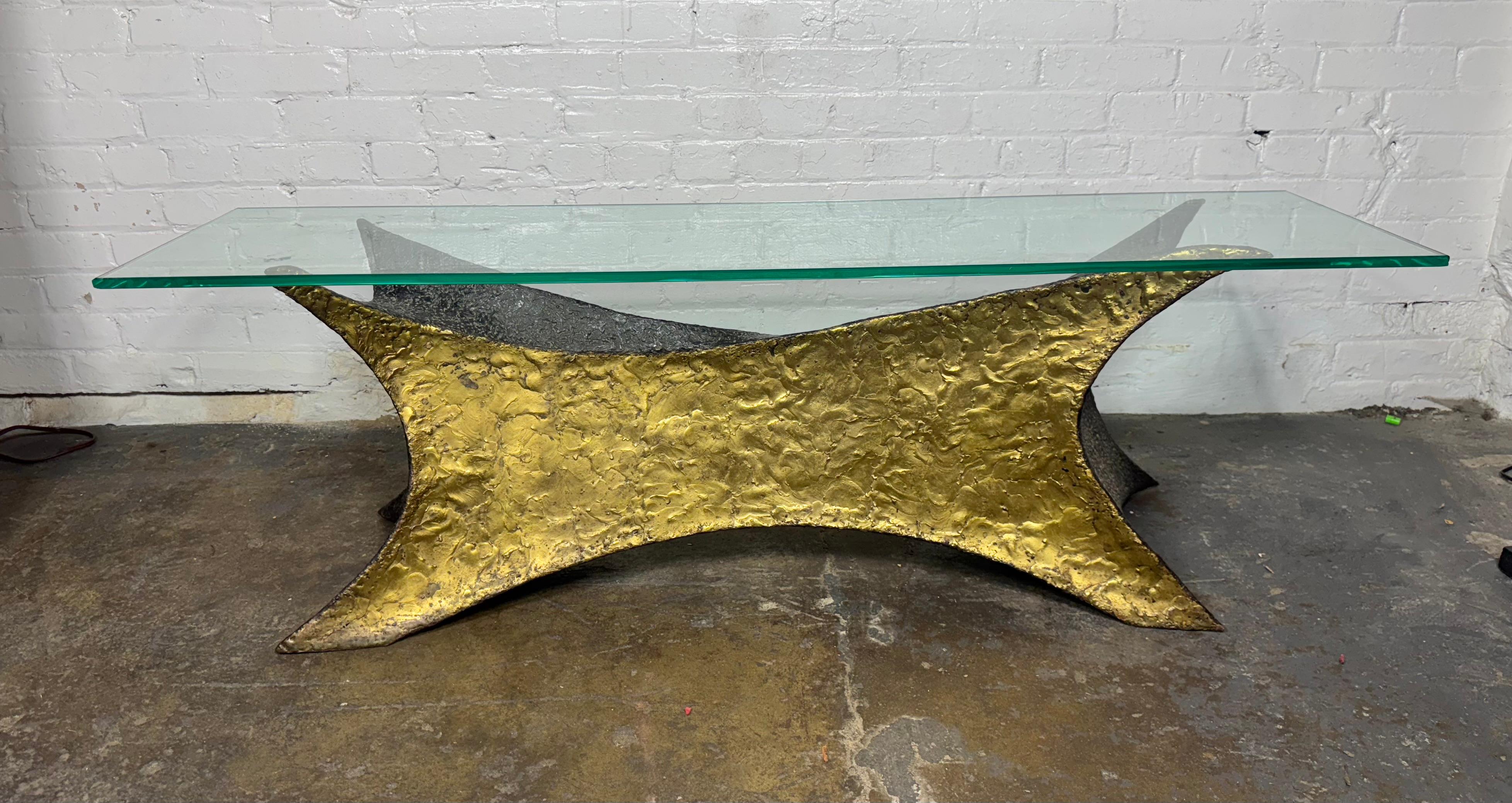 Carl Zollo (R.I.T.) Brutalist Melt Weld Cocktail Table / Sculpture In Good Condition For Sale In Buffalo, NY