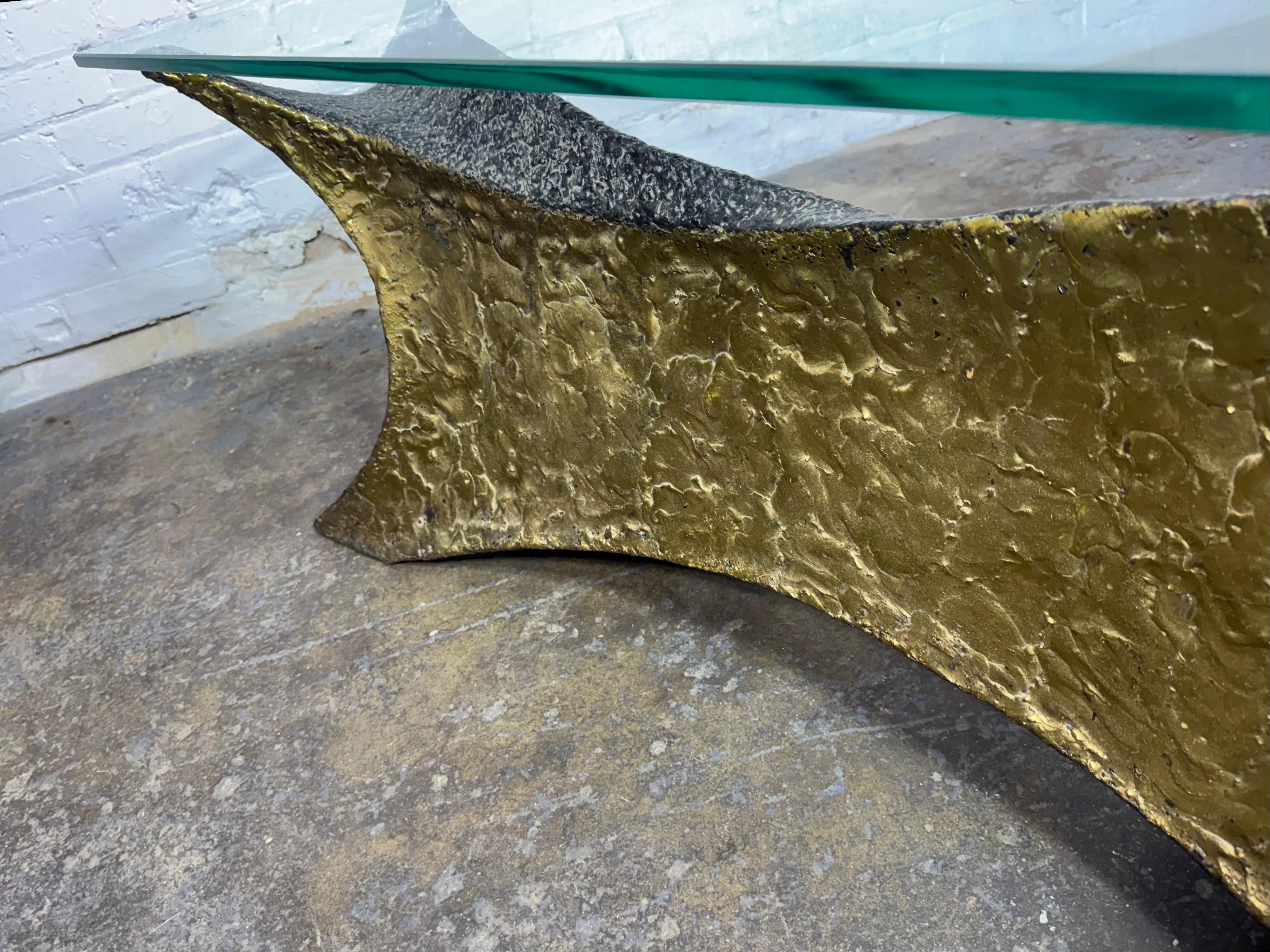 Mid-20th Century Carl Zollo (R.I.T.) Brutalist Melt Weld Cocktail Table / Sculpture For Sale