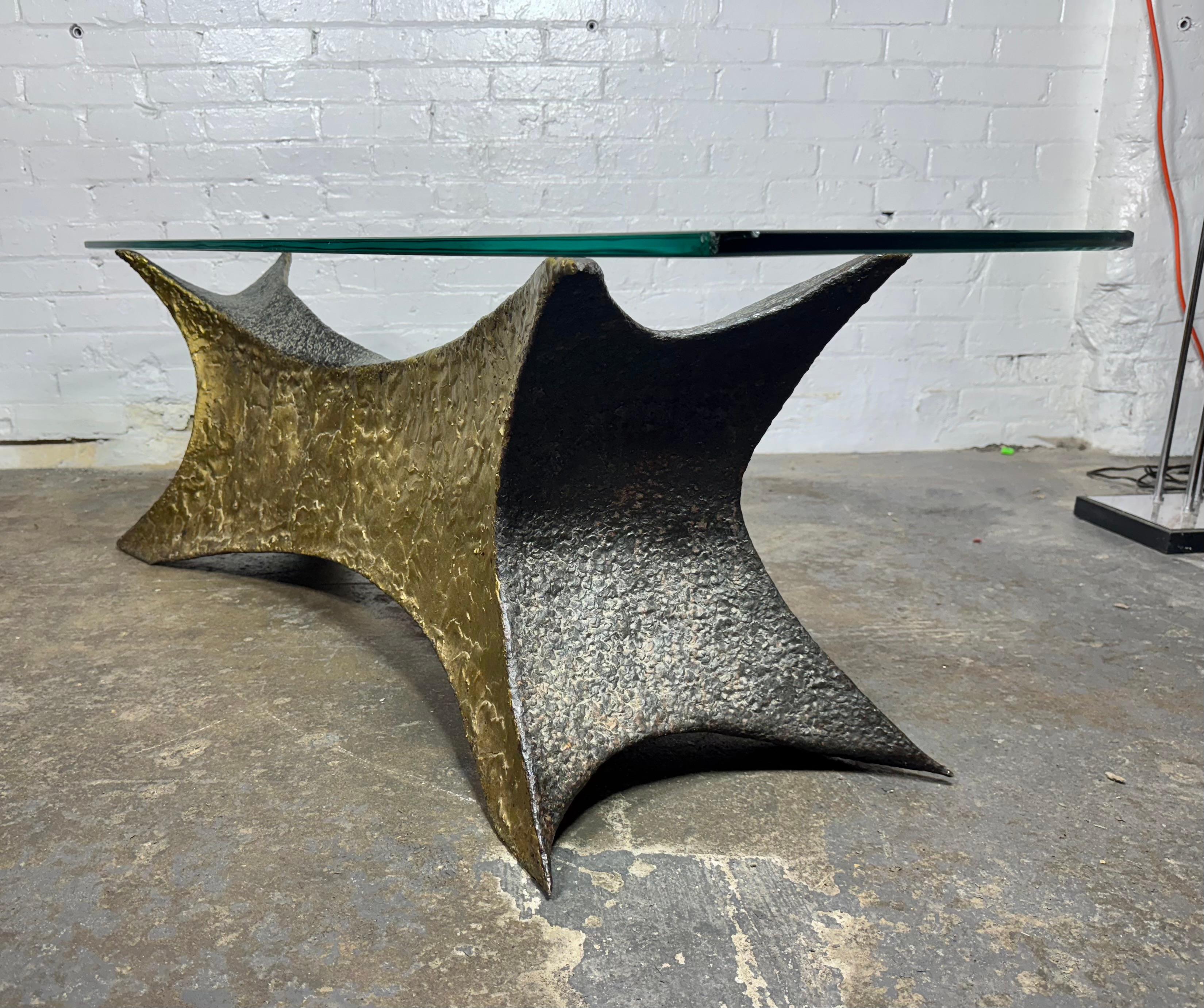 Steel Carl Zollo (R.I.T.) Brutalist Melt Weld Cocktail Table / Sculpture For Sale
