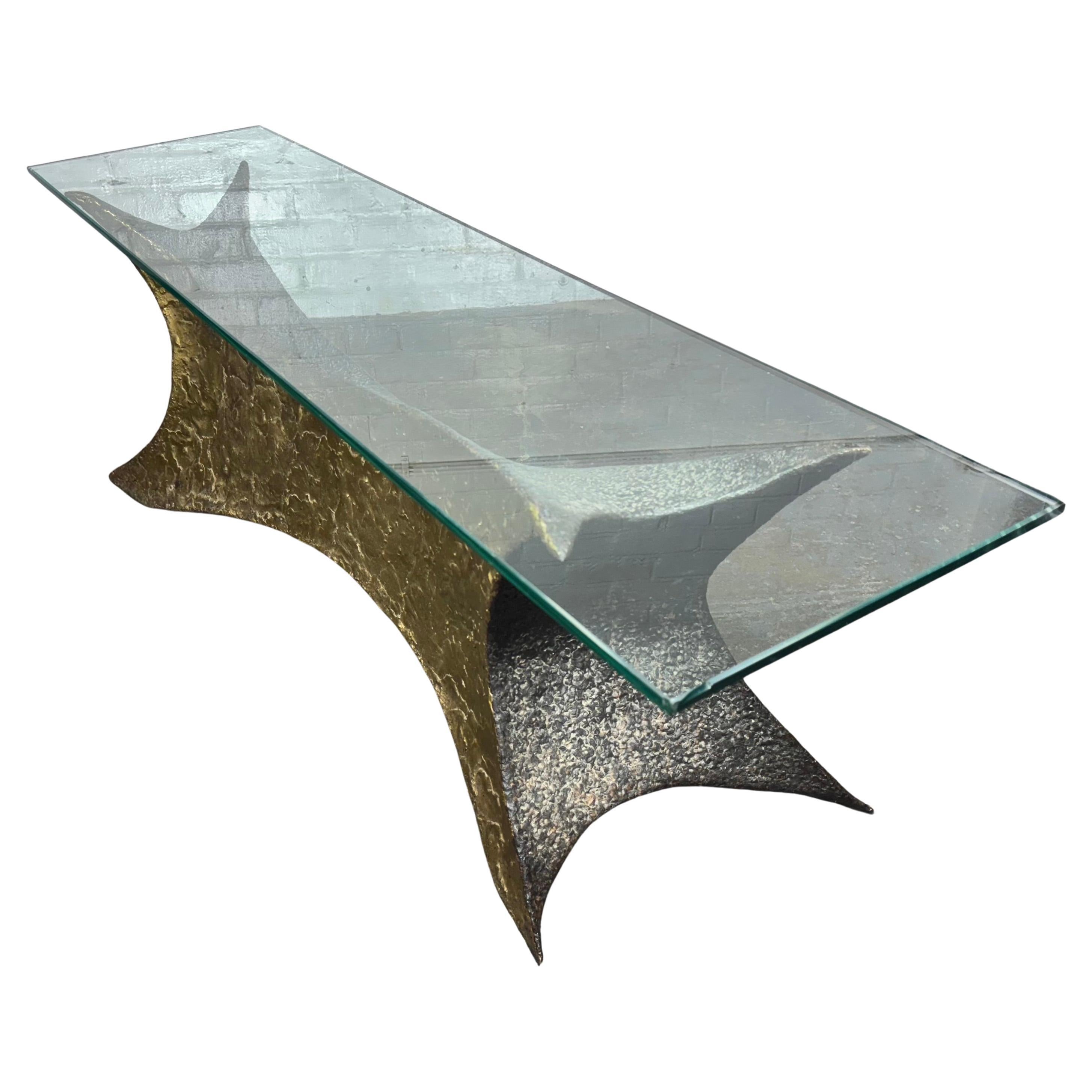 Carl Zollo (R.I.T.) Brutalist Melt Weld Cocktail Table / Sculpture For Sale