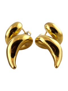 Carla 14 Karat Yellow Gold Spiral Drop Earrings #18902