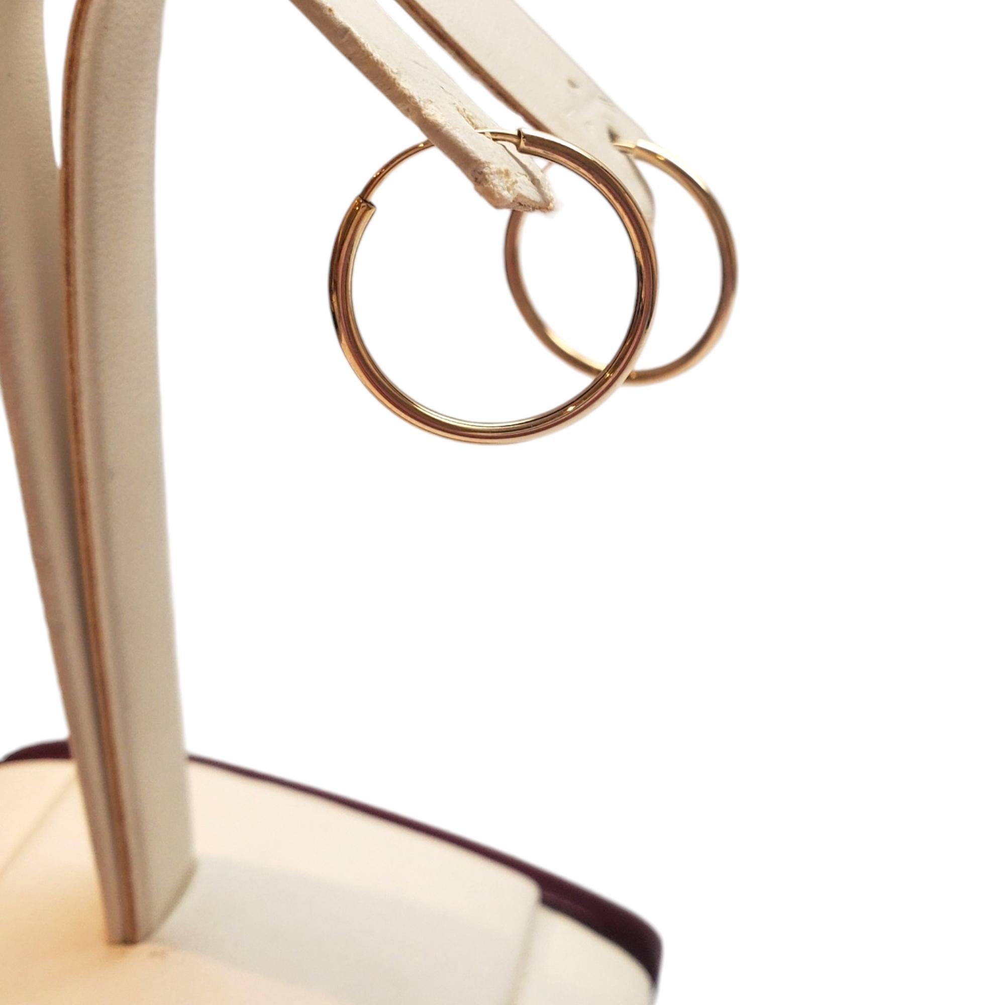 Carla 14K Yellow Gold Hoop Earrings  #17575 1