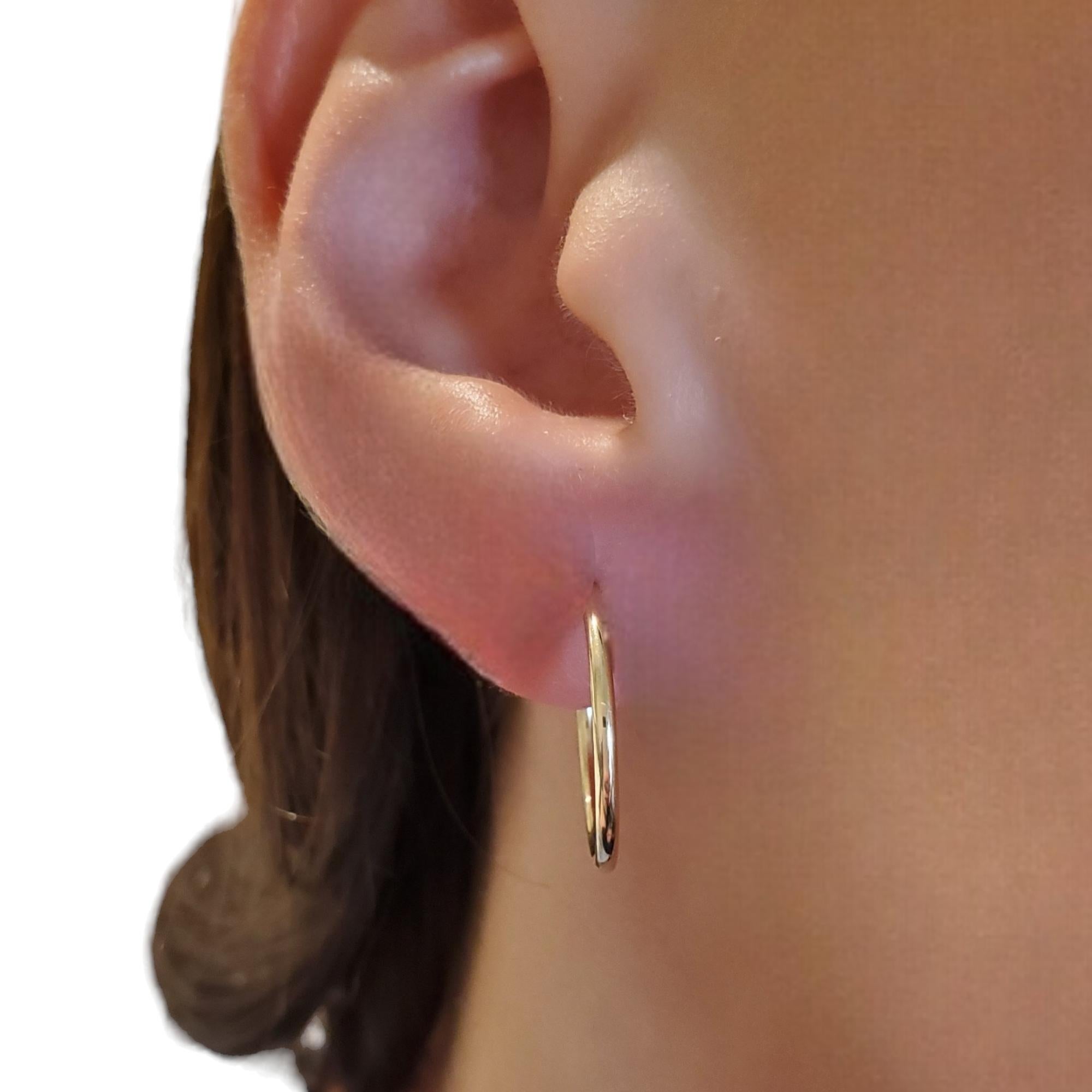 Carla 14K Yellow Gold Hoop Earrings  #17575 3