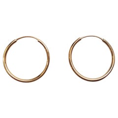 Carla 14K Yellow Gold Hoop Earrings  #17575