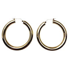 Carla 14K Yellow Gold Large Hoop Earrings #25763