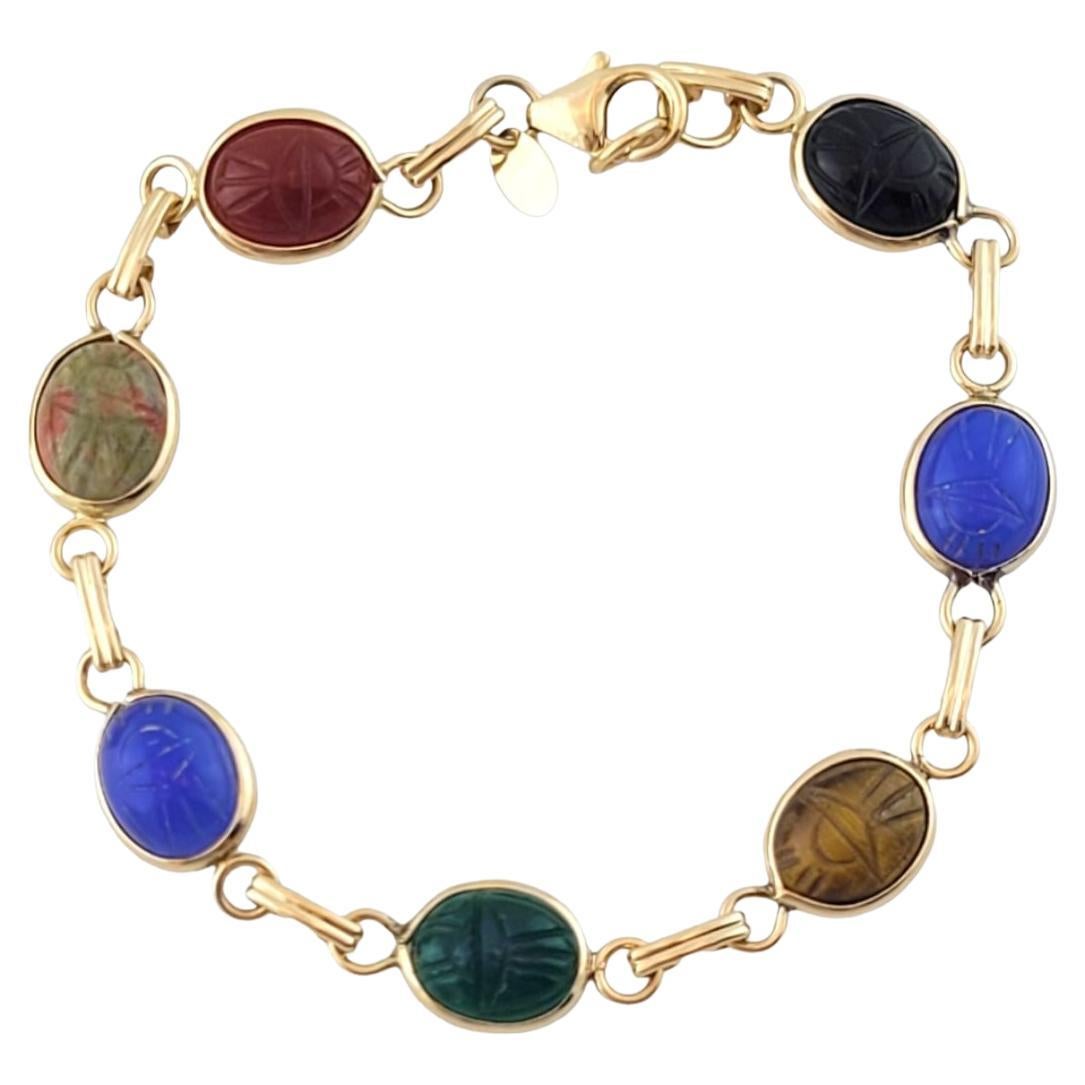Vintage Curtis Creations 7-Stone Scarab Bracelet 1/20 12K Gold Filled
