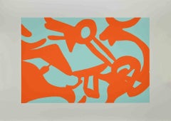 Abstract Composition - Screen Print by Carla Accardi - 1970s