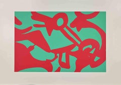 Abstract Composition - Screen Print by Carla Accardi - 1970s