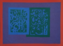 Abstract - Lithograph by Carla Accardi - 1970 ca.