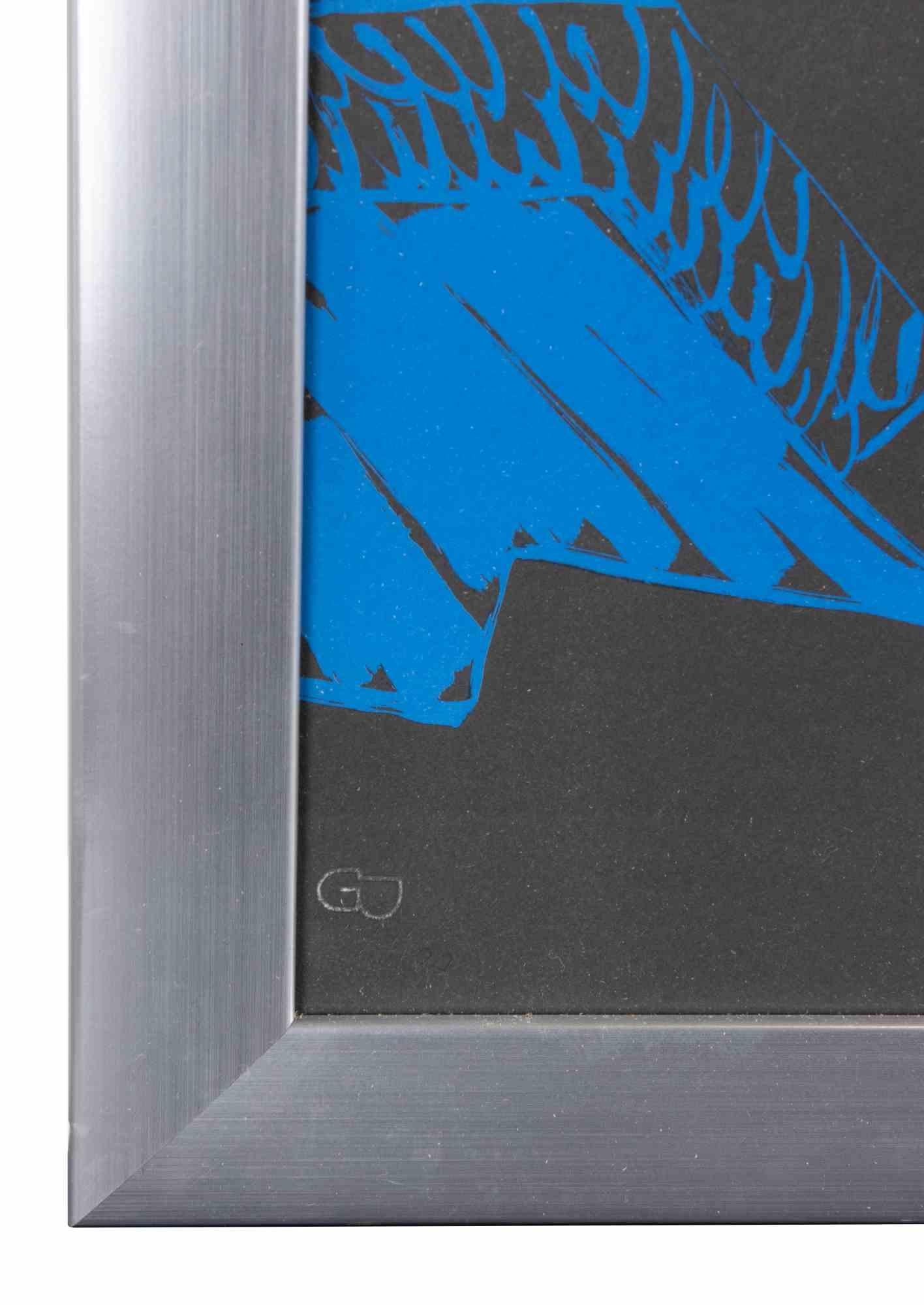 Blu - Paraventdruck von Carla Accardi - 2000 im Angebot 1