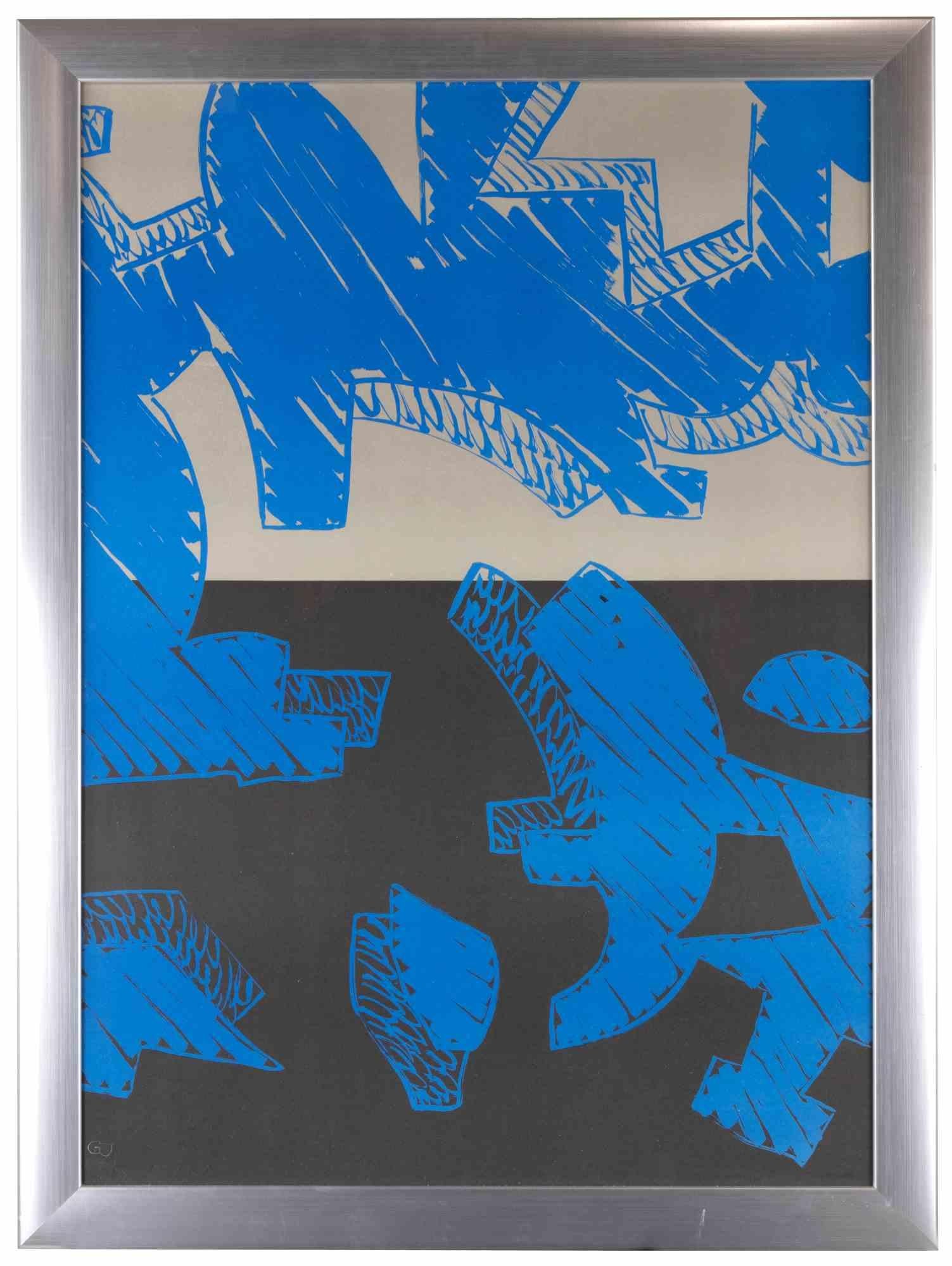 Sérigraphie Blu de Carla Accardi - 2000