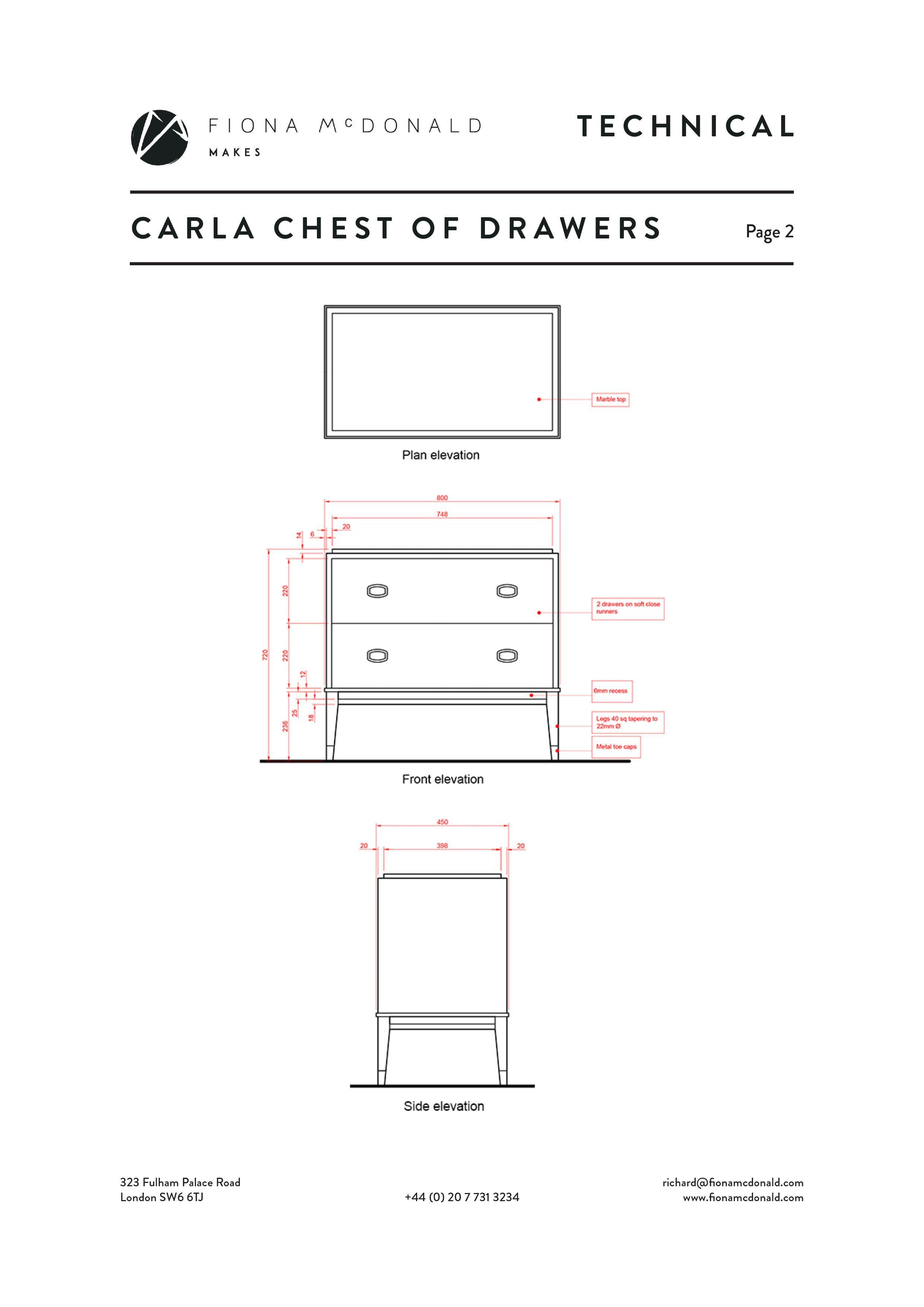 Carla Cabinet - Bespoke - Lacquered in your choice of Colour For Sale 1