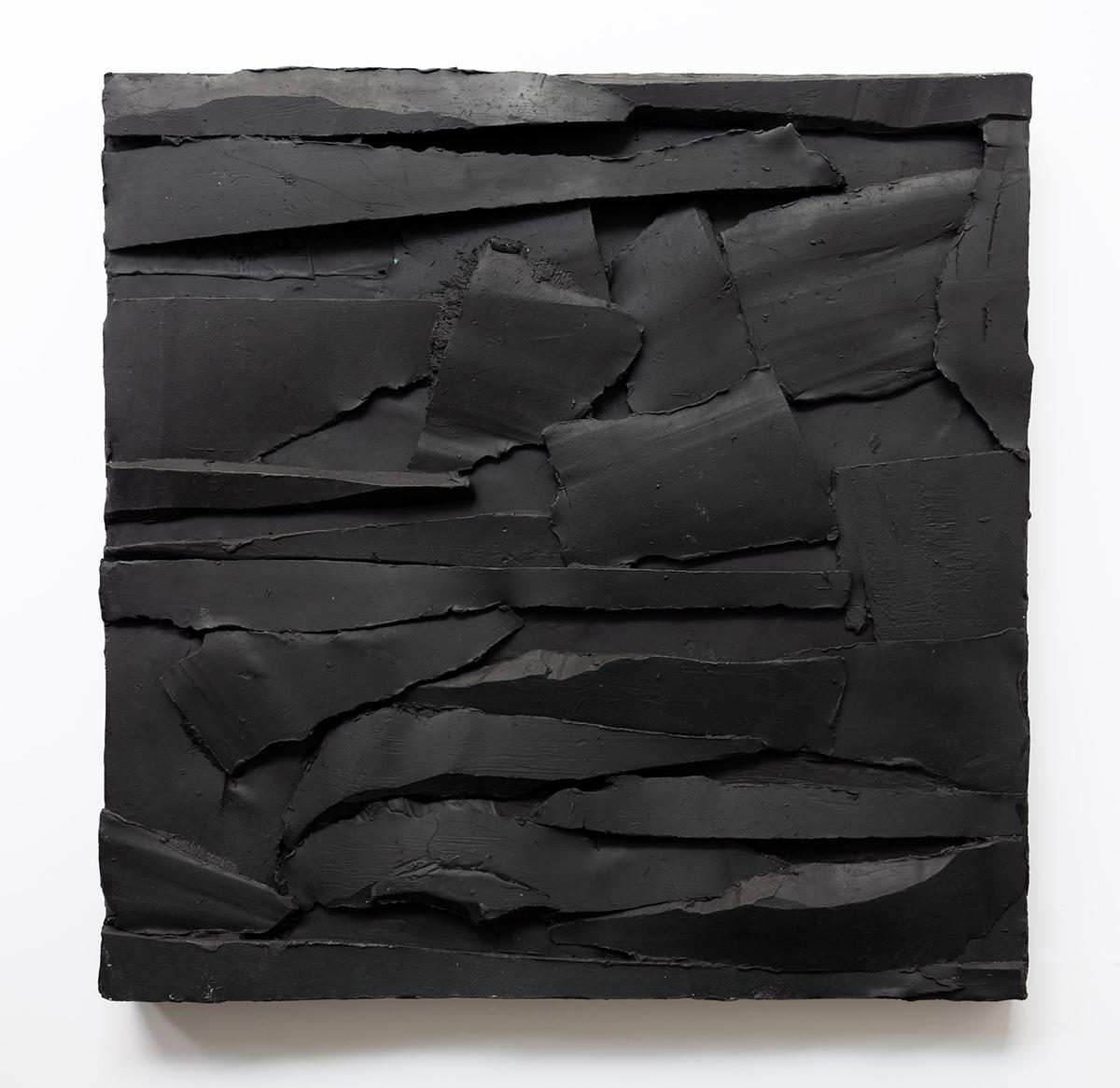 Carla Gimbatti Still-Life Sculpture - Reliefes #07 Black, Wall Sculpture 