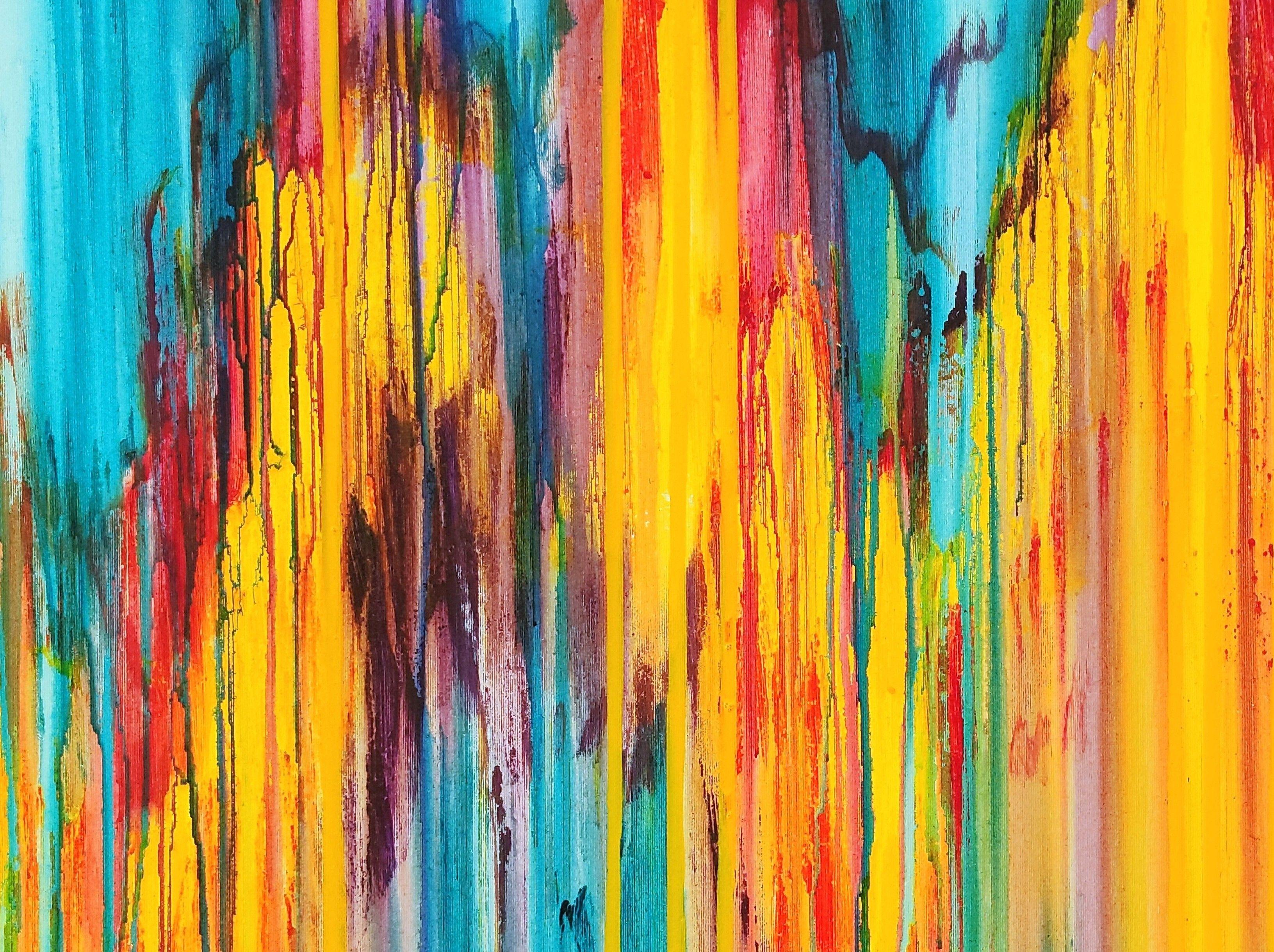 La creazione emotiva #344, Pittura, Acrilico su tela - Abstract Painting Marrone di Carla Sá Fernandes