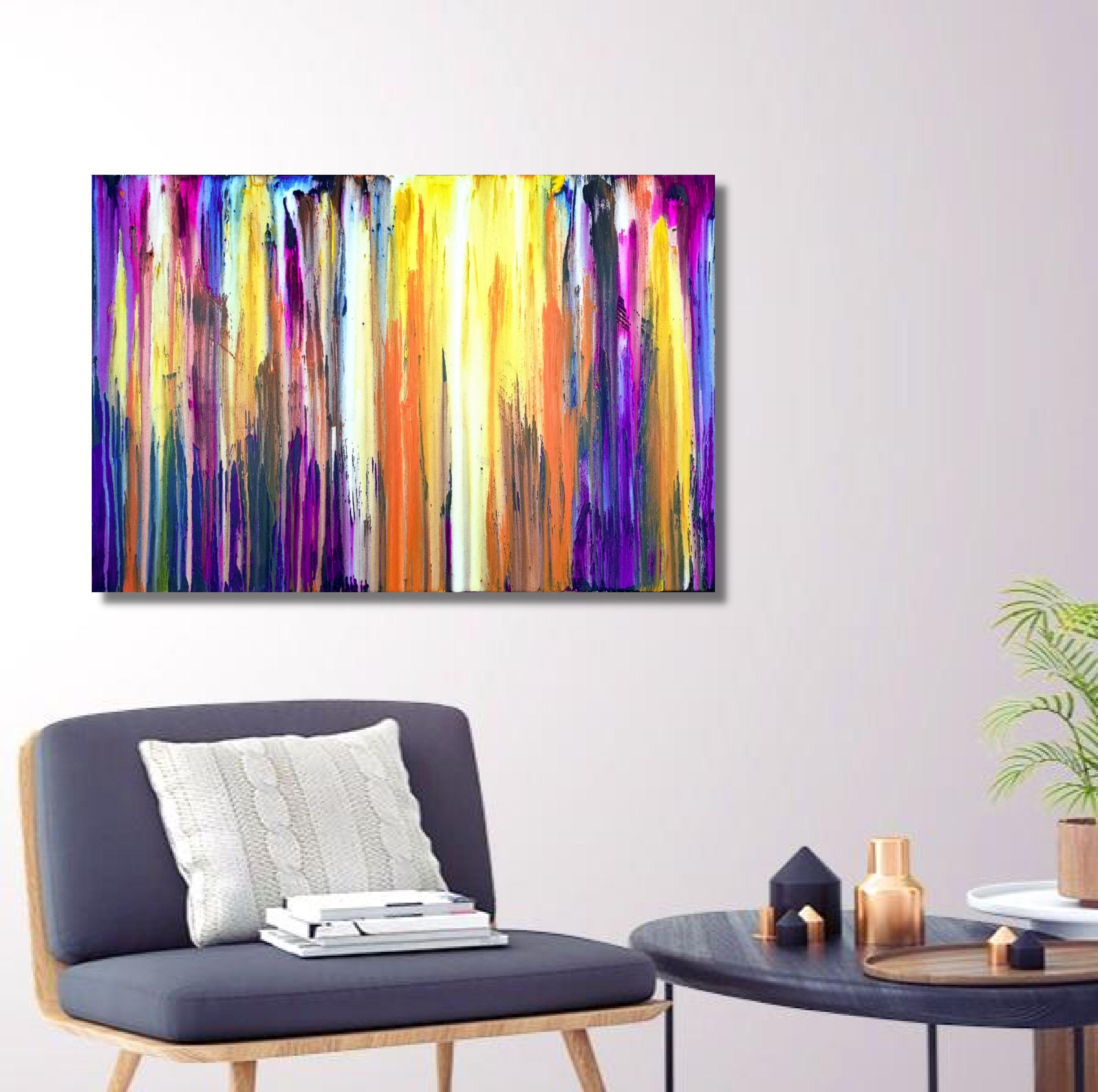 Una cotta per il colore (#10), Pittura, Acrilico su tela - Painting di Carla Sá Fernandes