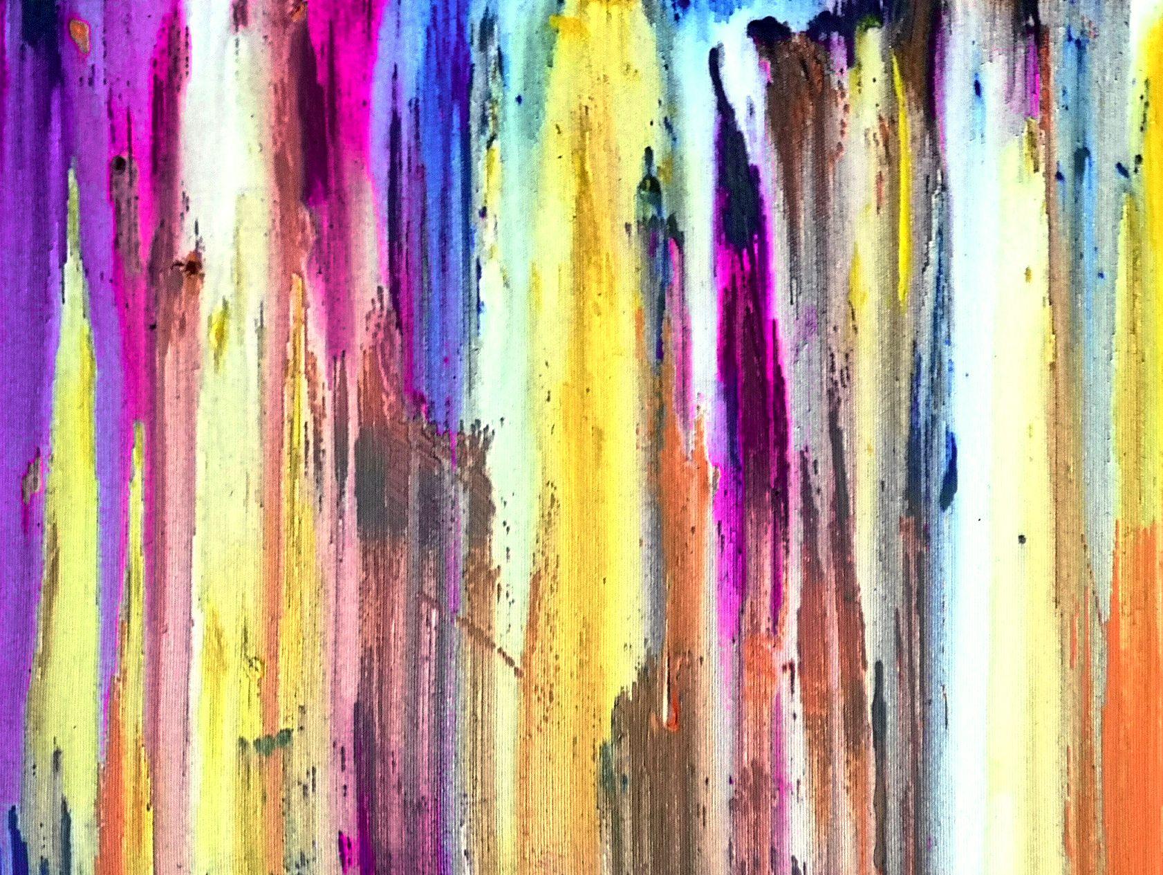 Una cotta per il colore (#10), Pittura, Acrilico su tela - Abstract Painting Beige di Carla Sá Fernandes