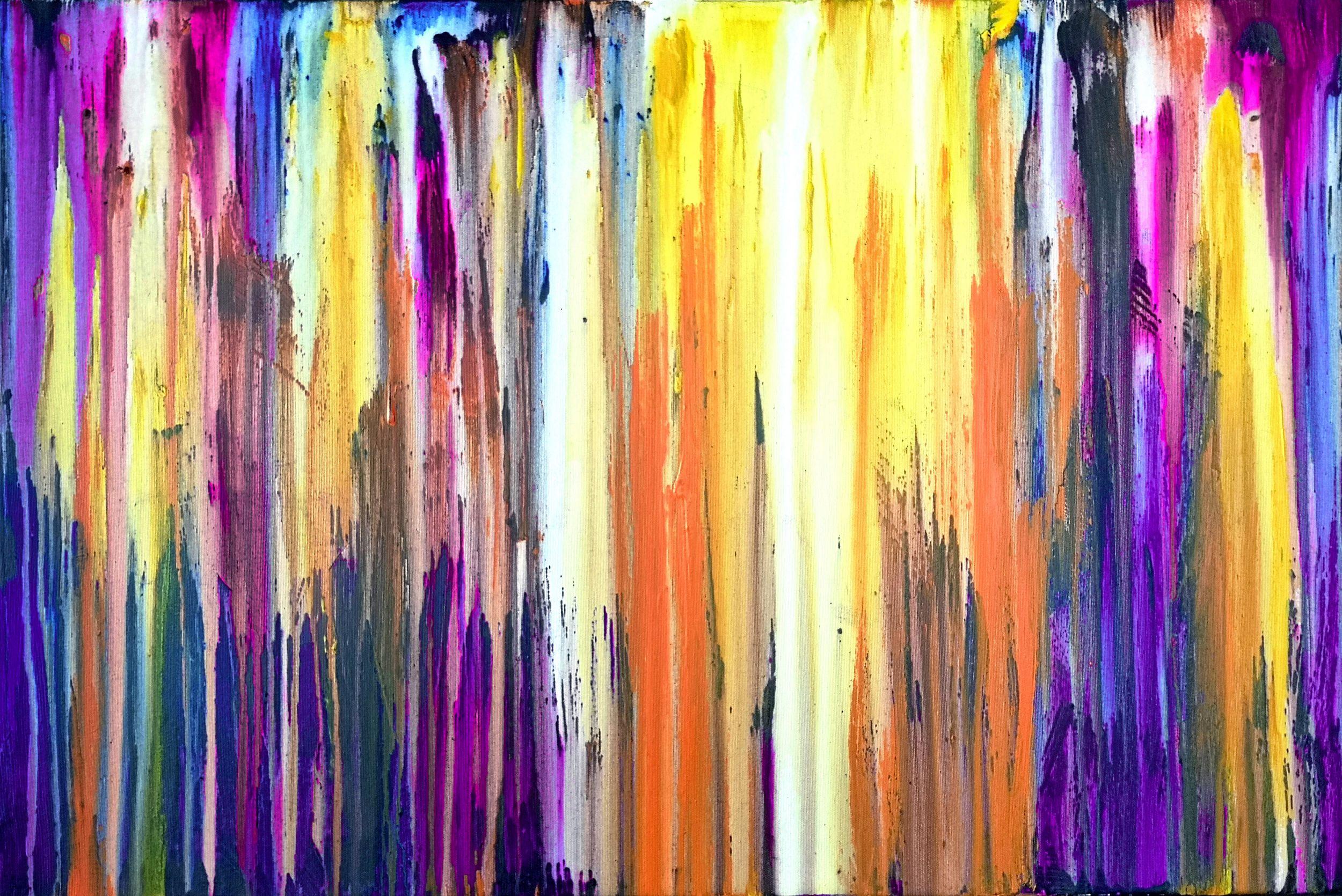 Abstract Painting di Carla Sá Fernandes - Una cotta per il colore (#10), Pittura, Acrilico su tela