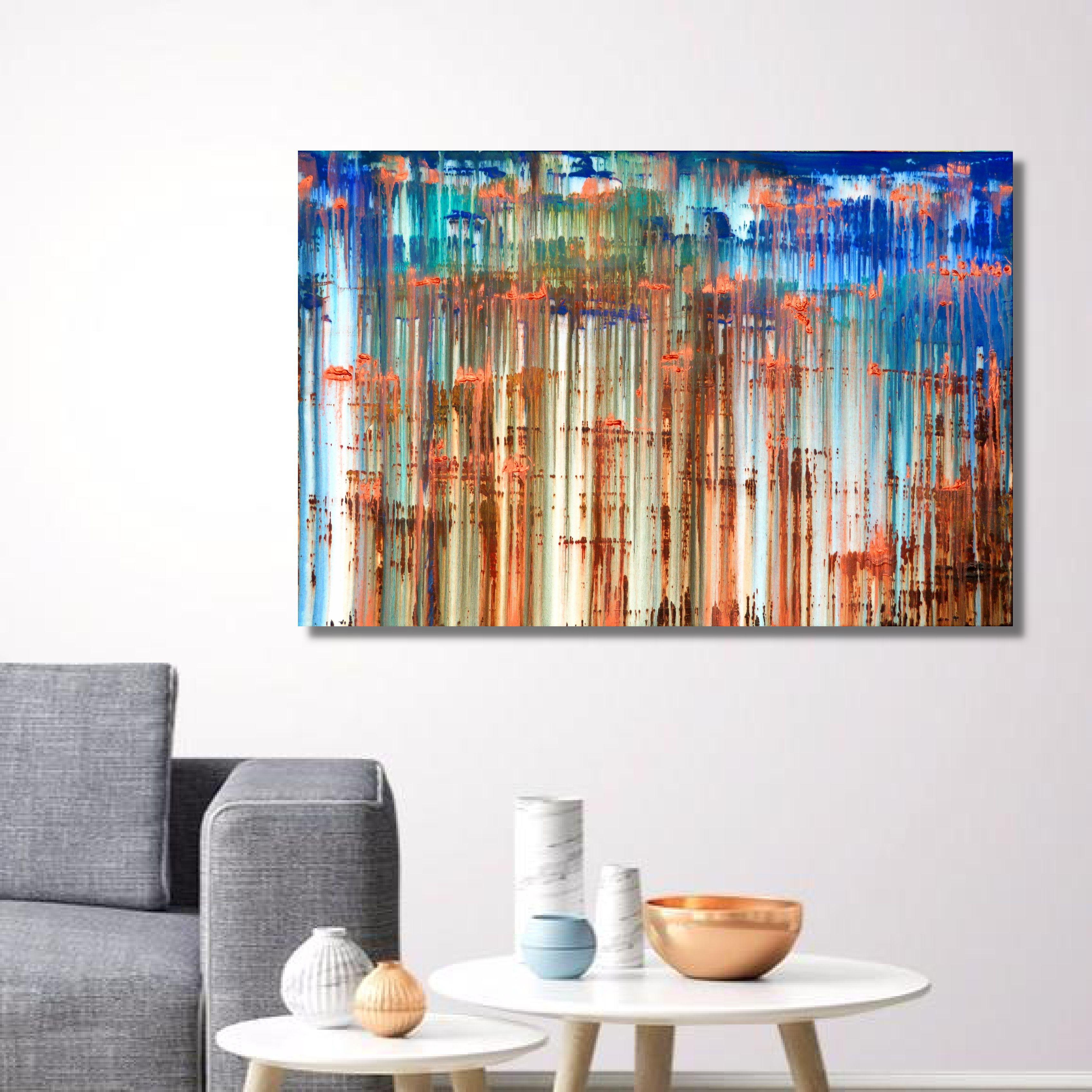 Una cotta per il rame (#3), Pittura, Acrilico su tela - Painting di Carla Sá Fernandes