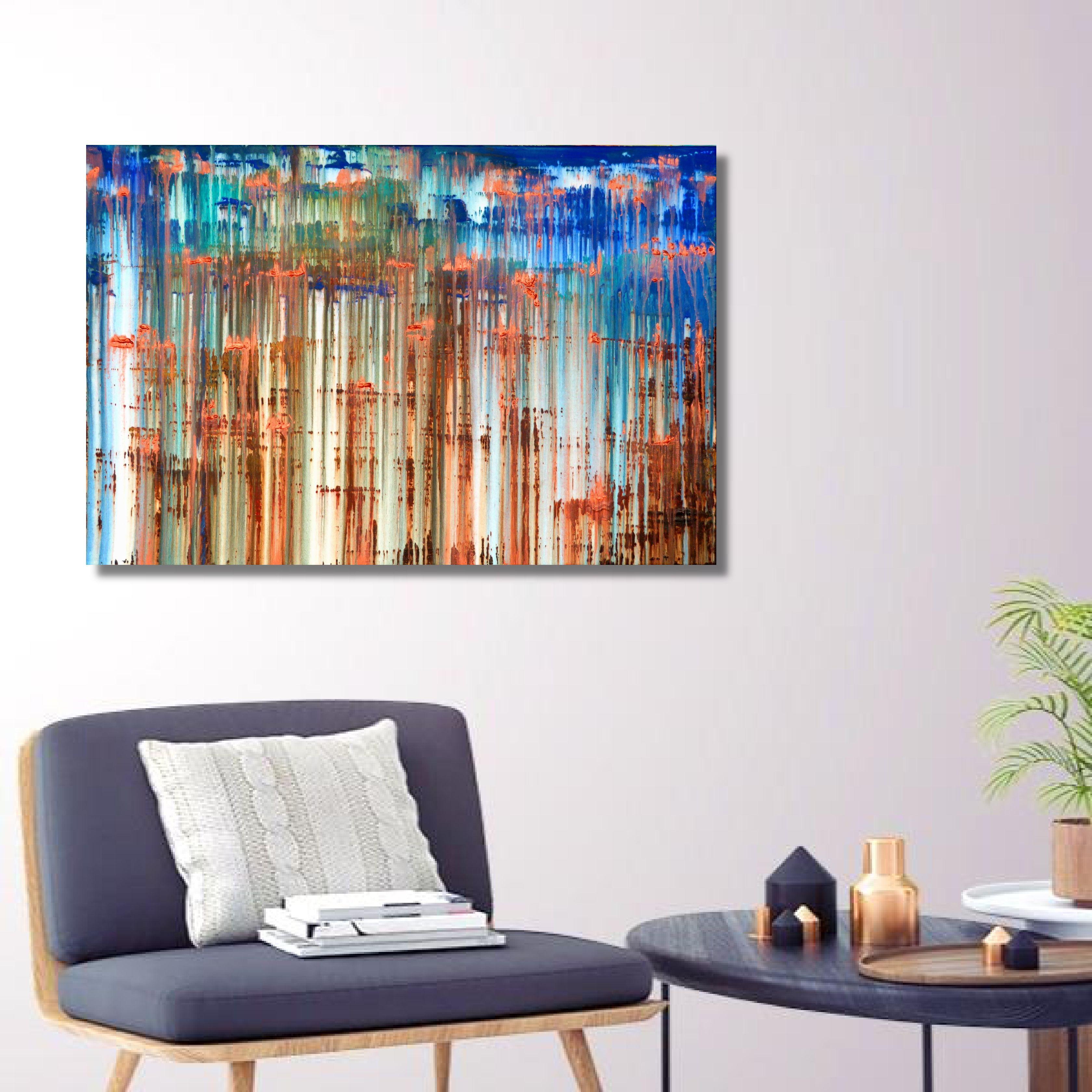 Una cotta per il rame (#3), Pittura, Acrilico su tela - Painting Astratto di Carla Sá Fernandes