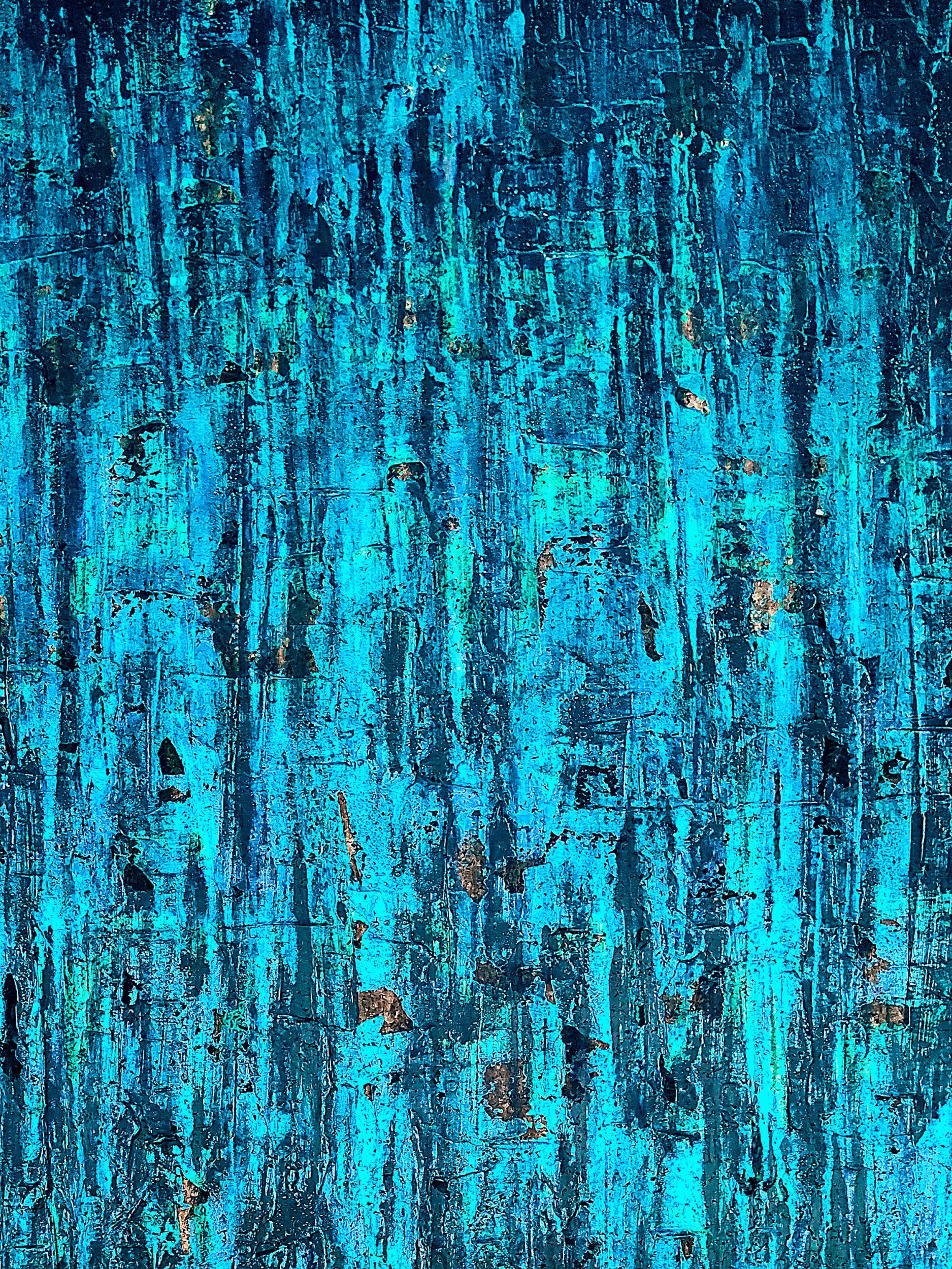 Black Blue Aqua No. 1, Painting, Acrylic on Canvas 2