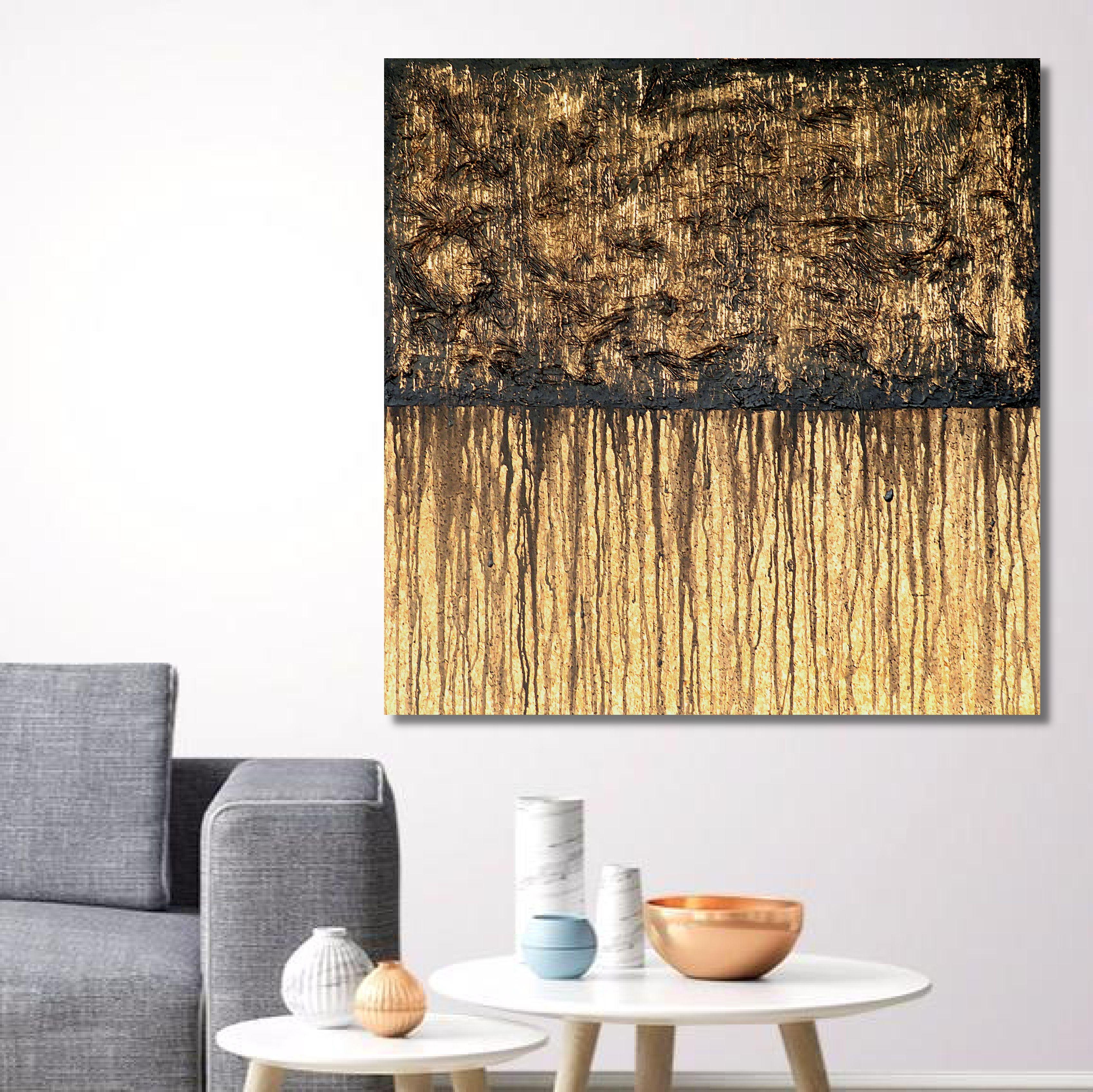 Black Bronze No. 1 (On Cork), Painting, Acrylic on Other - Brown Abstract Painting by Carla Sá Fernandes