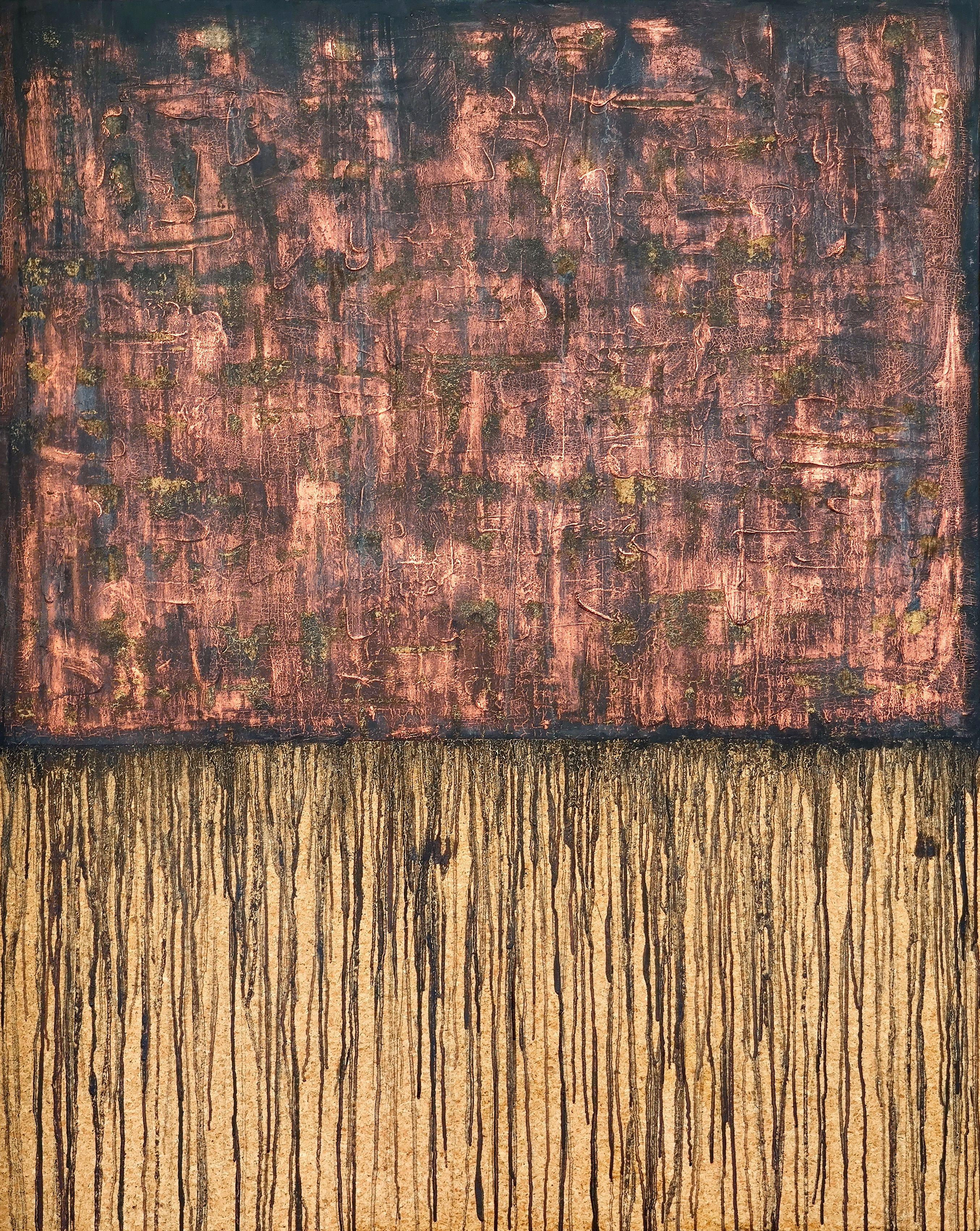 Abstract Painting di Carla Sá Fernandes - Rame nero n. 2, Pittura, Olio su altro