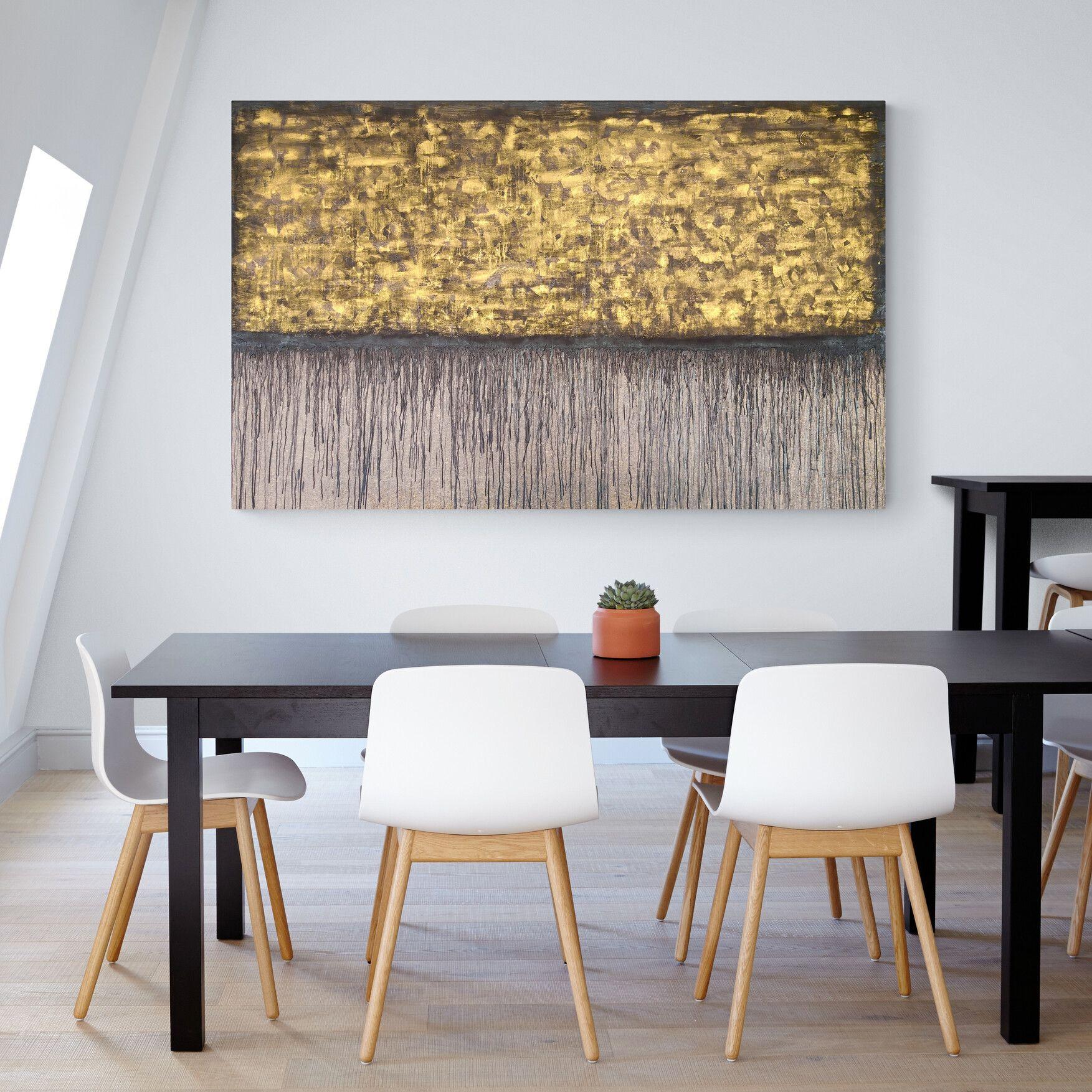 Oro nero n. 10, Pittura, Olio su altro - Painting di Carla Sá Fernandes