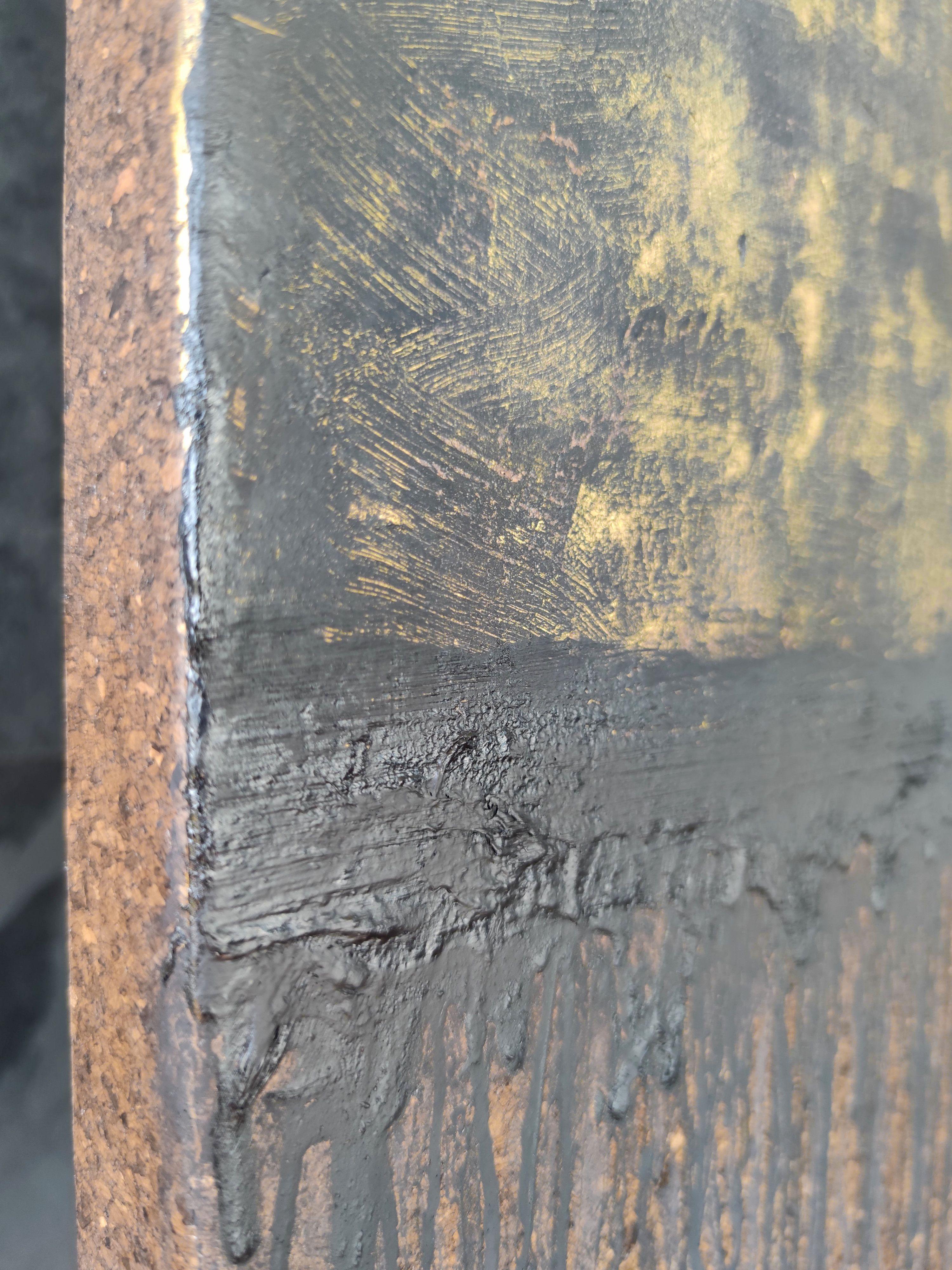 Oro nero n. 10, Pittura, Olio su altro - Abstract Painting Marrone di Carla Sá Fernandes