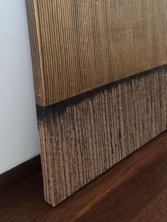 Schwarzgold Nr. 8, Gemälde, Acryl auf Anderem