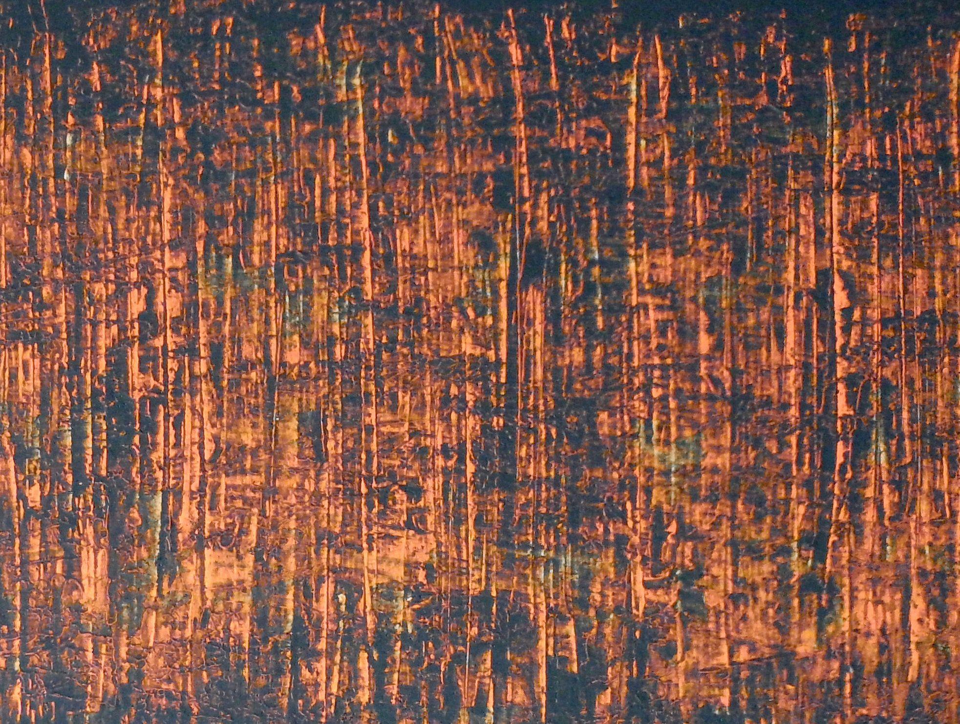 Black Orange No. 2 (On Cork), Painting, Acrylic on Other - Beige Abstract Painting by Carla Sá Fernandes